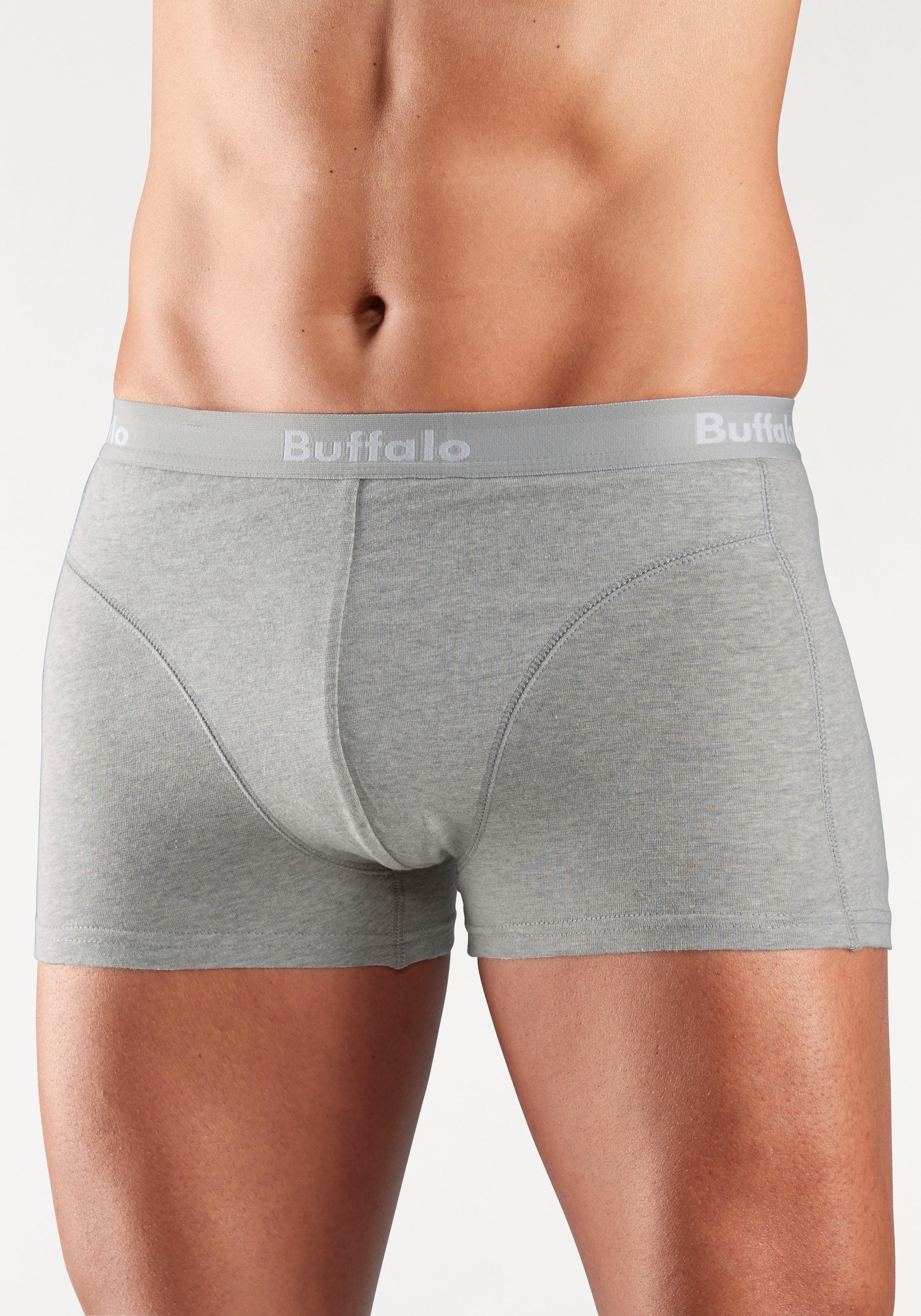 Buffalo Boxer "Boxershorts für Herren" Packung, 3 Stk. tlg., mit Overlock-N günstig online kaufen