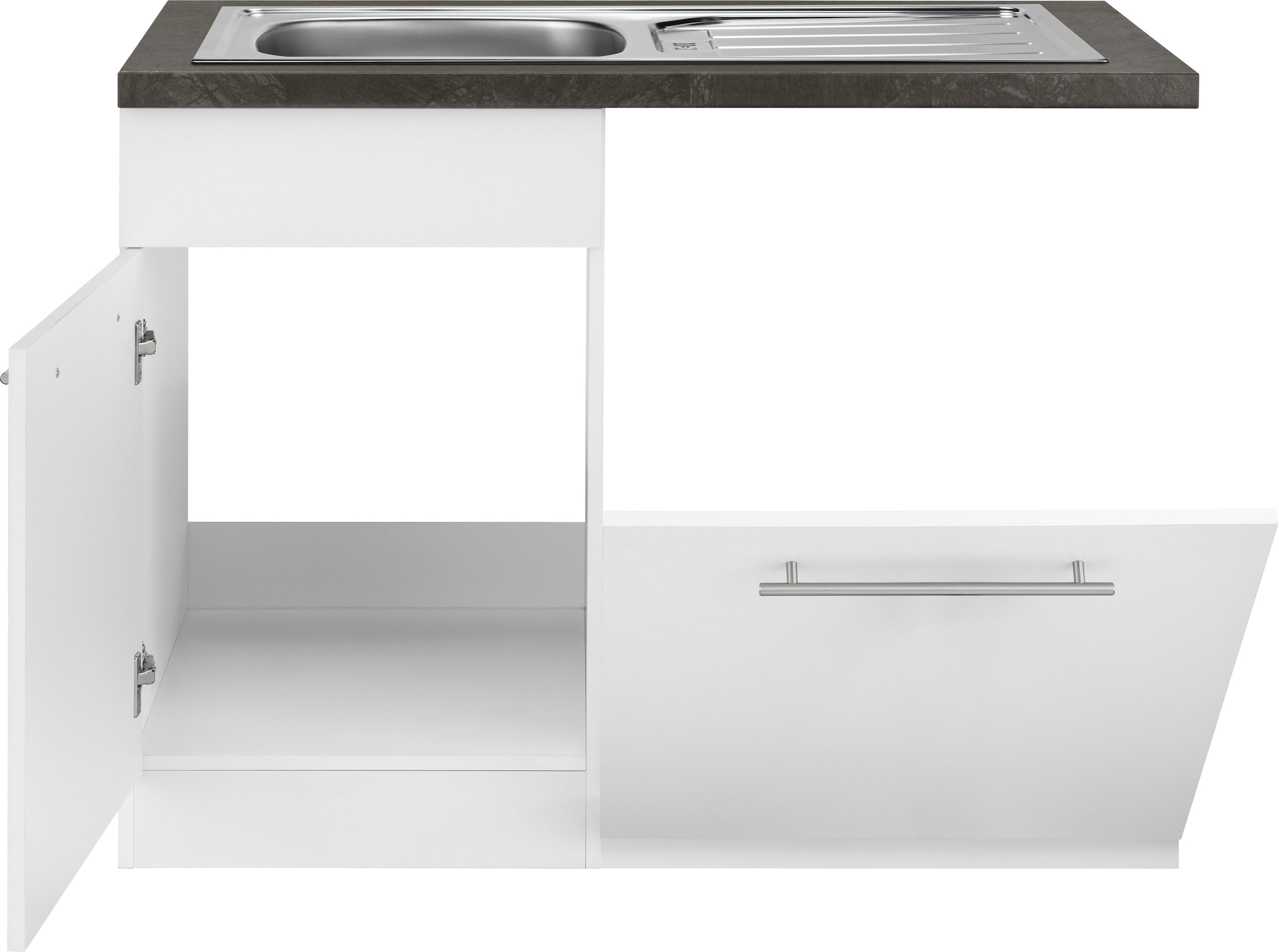 wiho Küchen Spülenschrank »Unna«, 110 cm breit, inkl. Tür/Sockel/Griff für Geschirrspüler