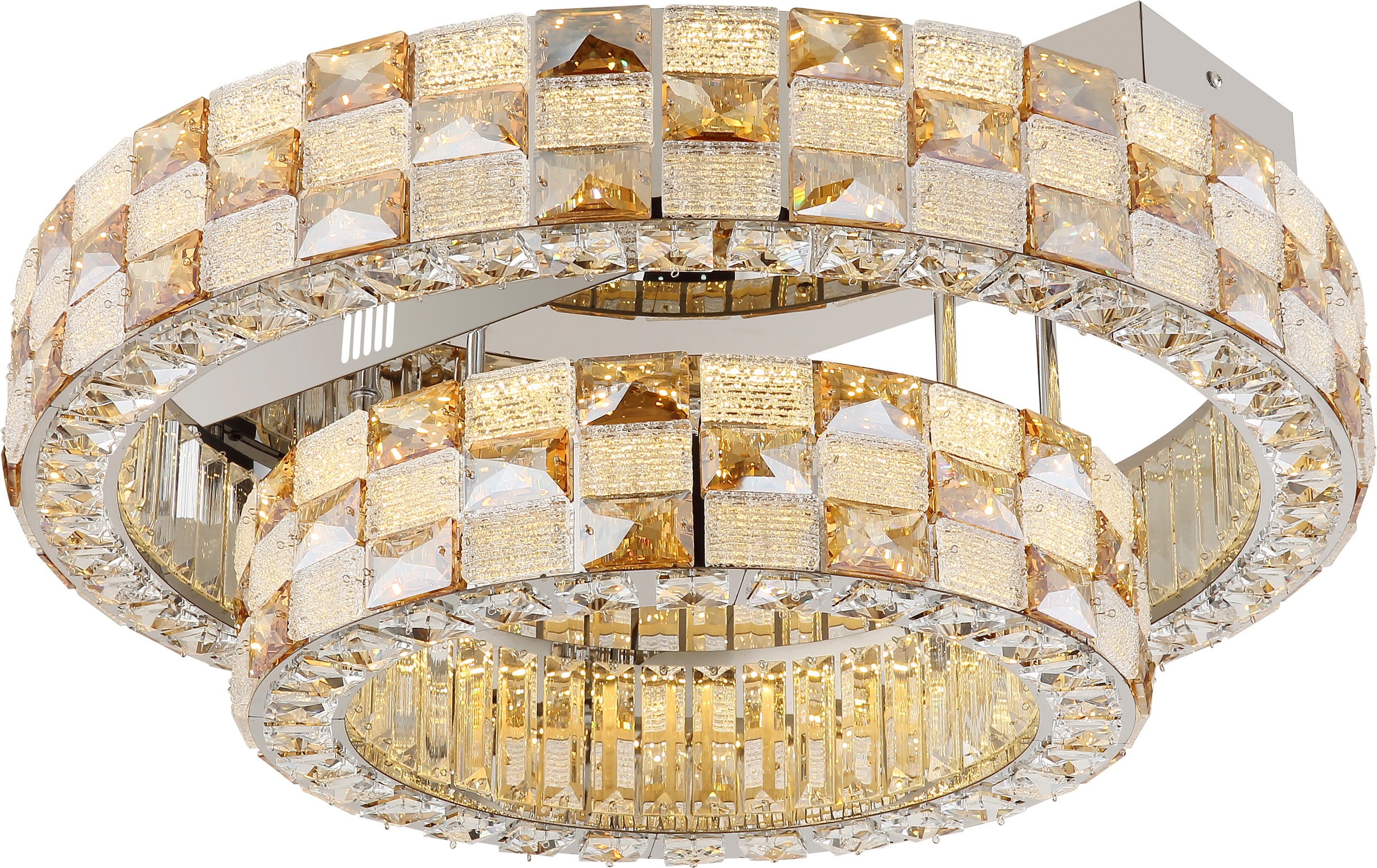 GLOBO LIGHTING Deckenleuchte »LIDIA« LED-Modul 1 Stk. Kristall-Deckenleuchte, dimmbar, smart, elegant & edel