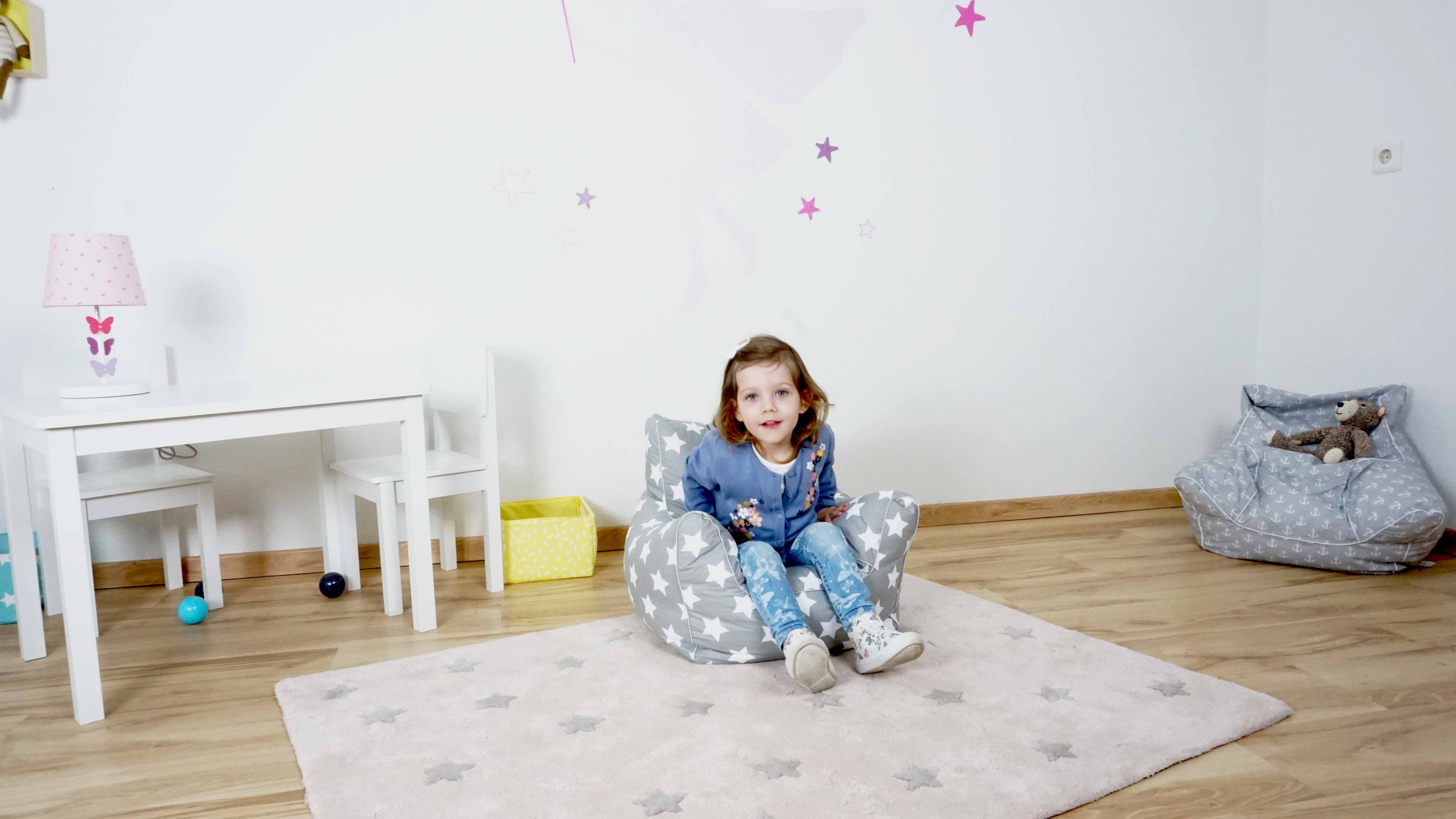 Knorrtoys® Sitzsack »Grey White Stars«