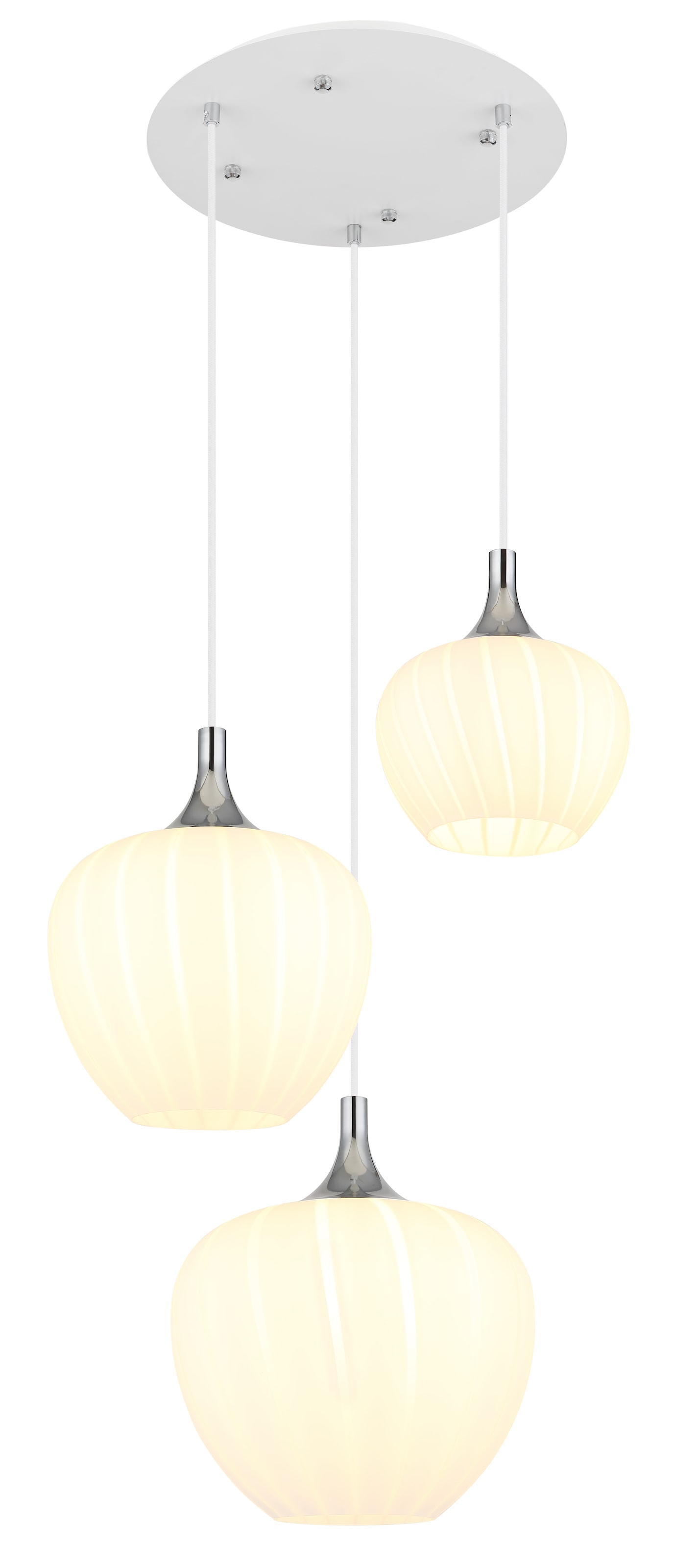 GLOBO LIGHTING Hängeleuchte »MAXY«, Leuchtmittel E27 | ohne Leuchtmittel, Hängelampe/Pendelleuchte/Glas klar/Höhe kürzbar/ø: 480mm/Dekorillen