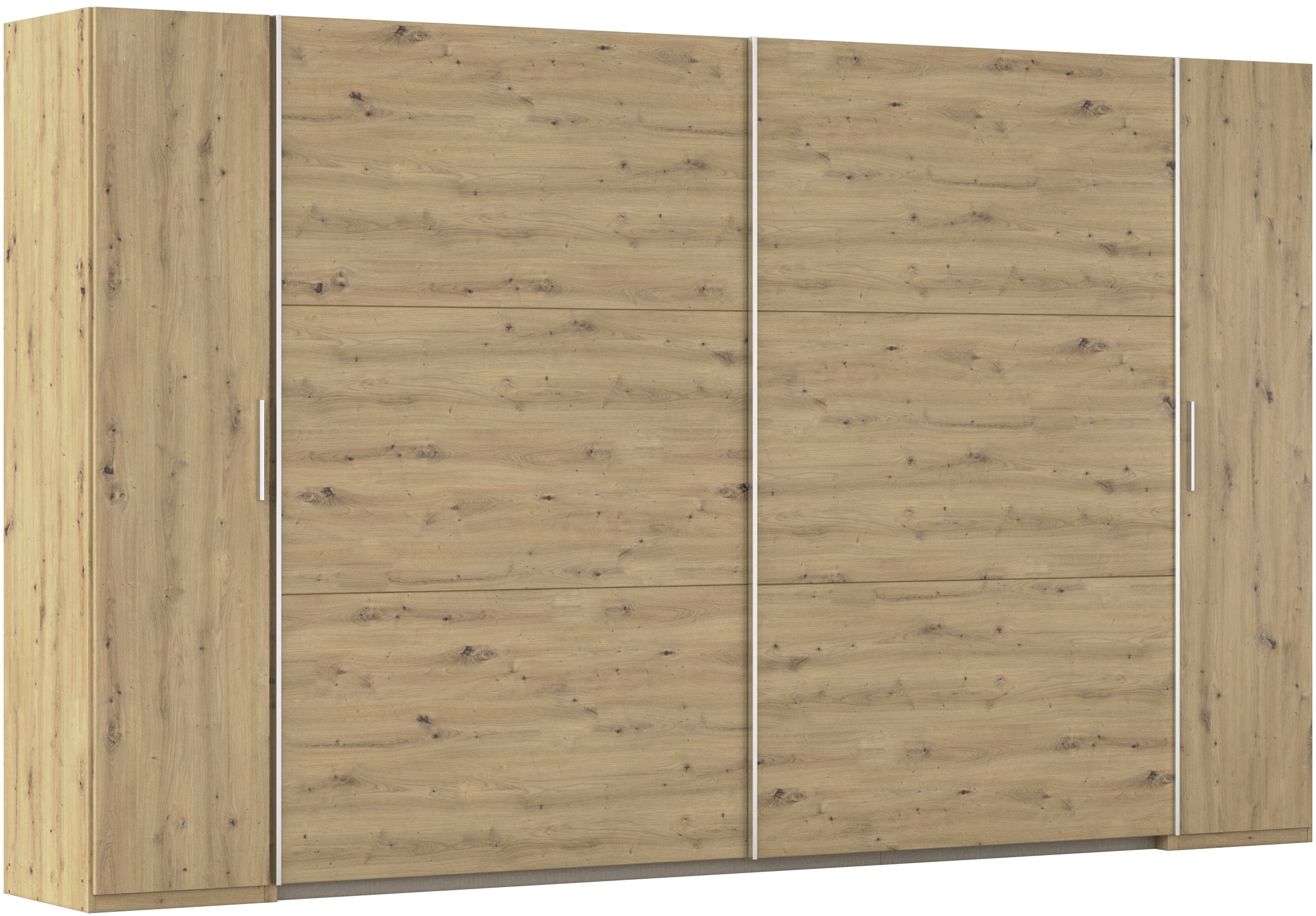 rauch Schwebetürenschrank "Kleiderschrank Drehtürenschrank Schrank Garderobe KRONACH" in 3 Ausstattungen BASIC/CLASSIC/PREMIUM, Breiten 225/268/311/354 cm, mit Dreh- und Schwebetüren und vielen Einlegeböden MADE IN GERMANY