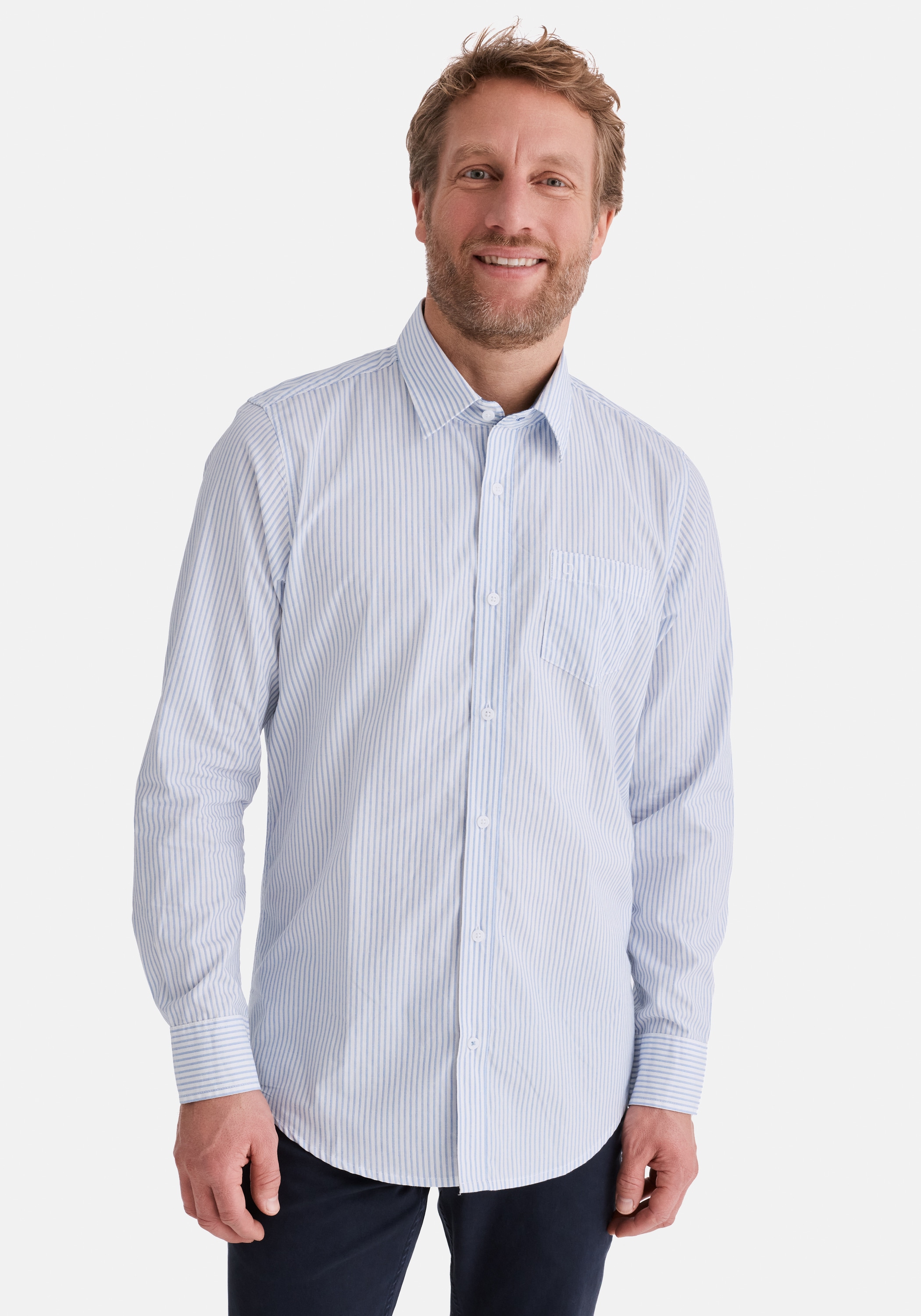 Stooker Men Langarmhemd "HUGH Hemd Langarm Regular Fit" Langarm Hemd Regula günstig online kaufen