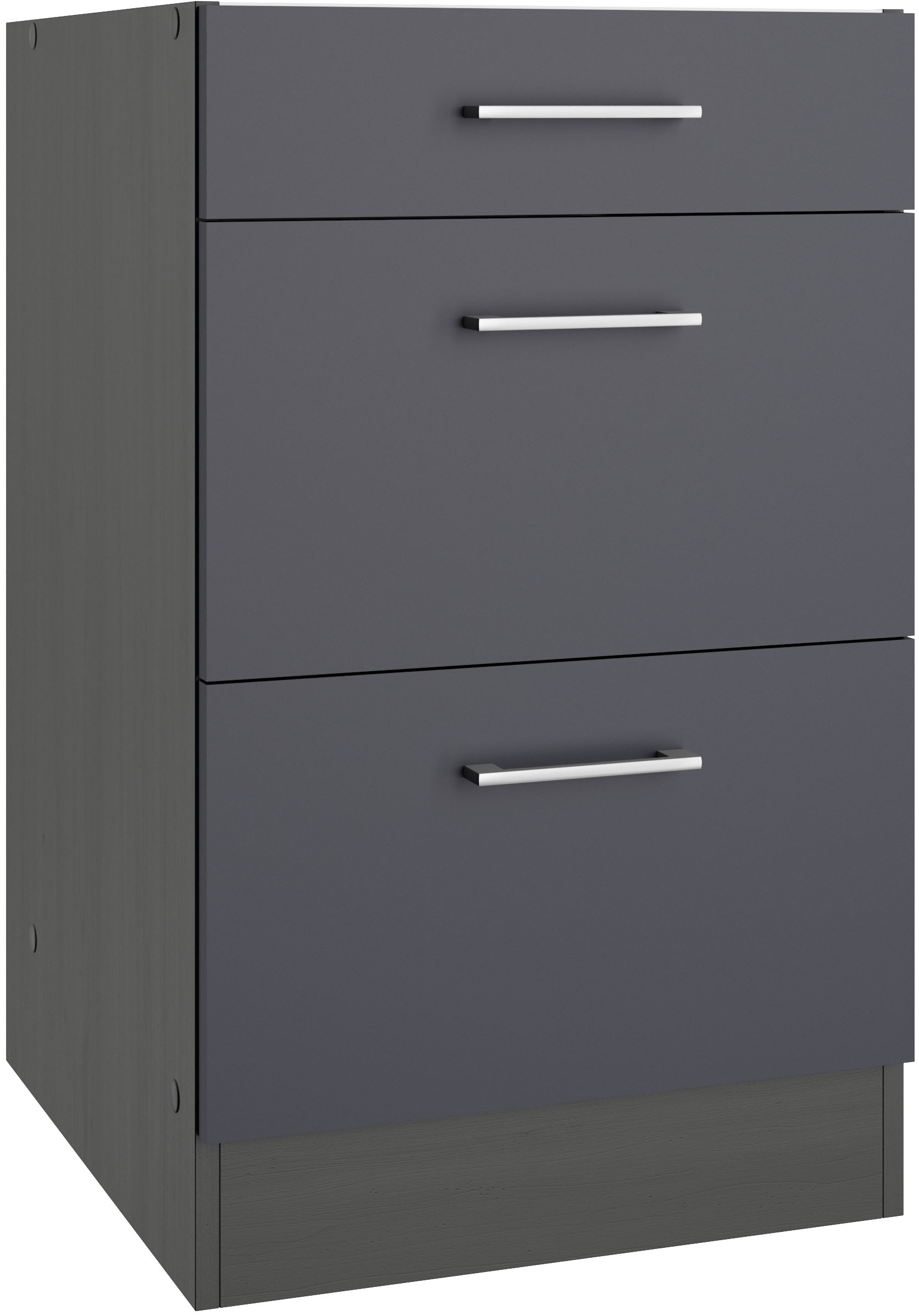 KOCHSTATION "KS-Milan" Auszugschrank 50 cm, matte oder hochglänzende Fronten