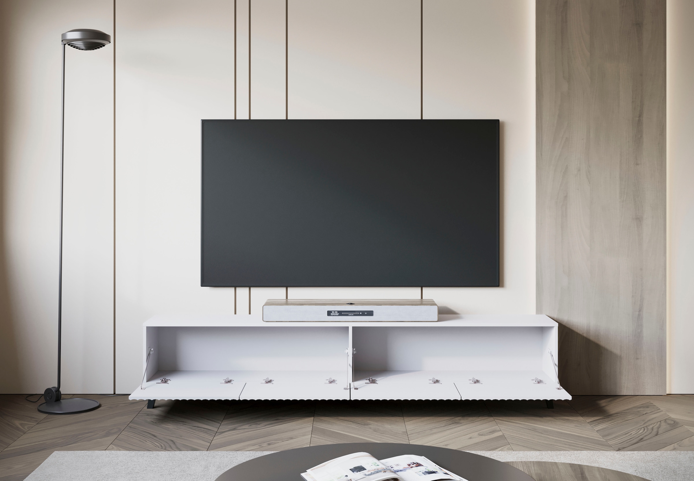 INOSIGN Lowboard "PHUKET", TV-Board mit Strukturfront, Breite ca. 190 cm günstig online kaufen
