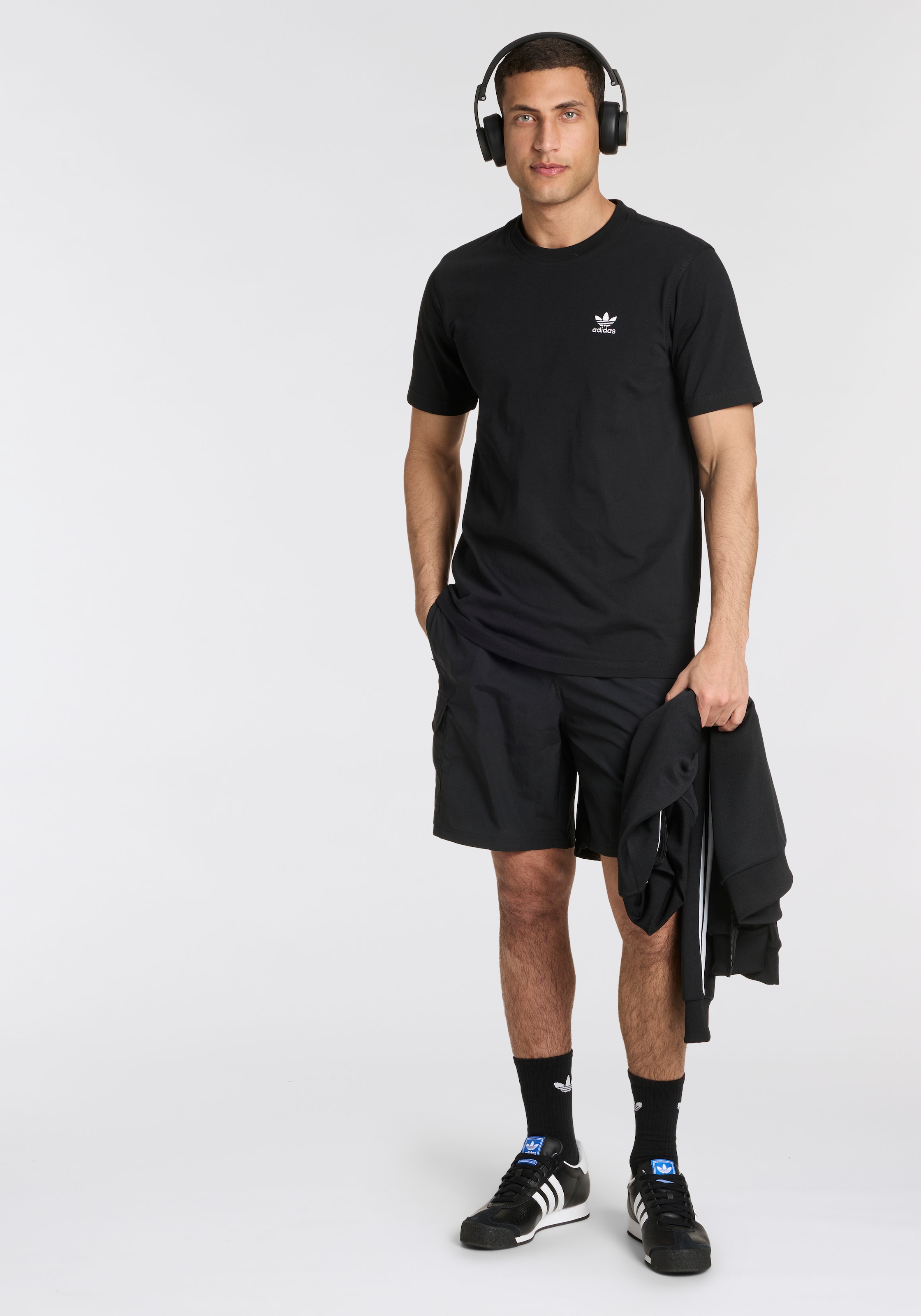 adidas Originals T-Shirt »TREFOIL ESS TEE«, drei Streifen Essentials Shirt mit Trefoil Logo