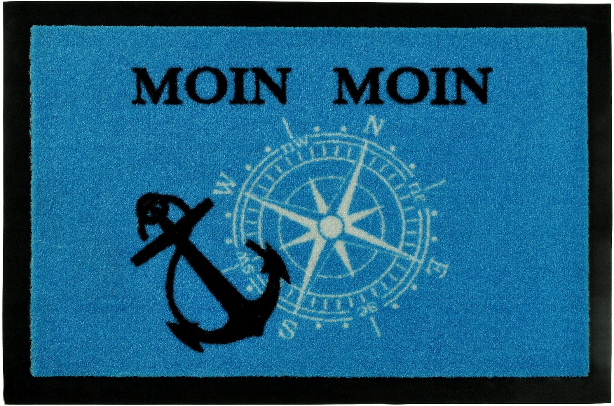 Fußmatte »Moin Moin«, rechteckig, In- & Outdoor, Rutschfest, Schriftzug, Waschbar,...