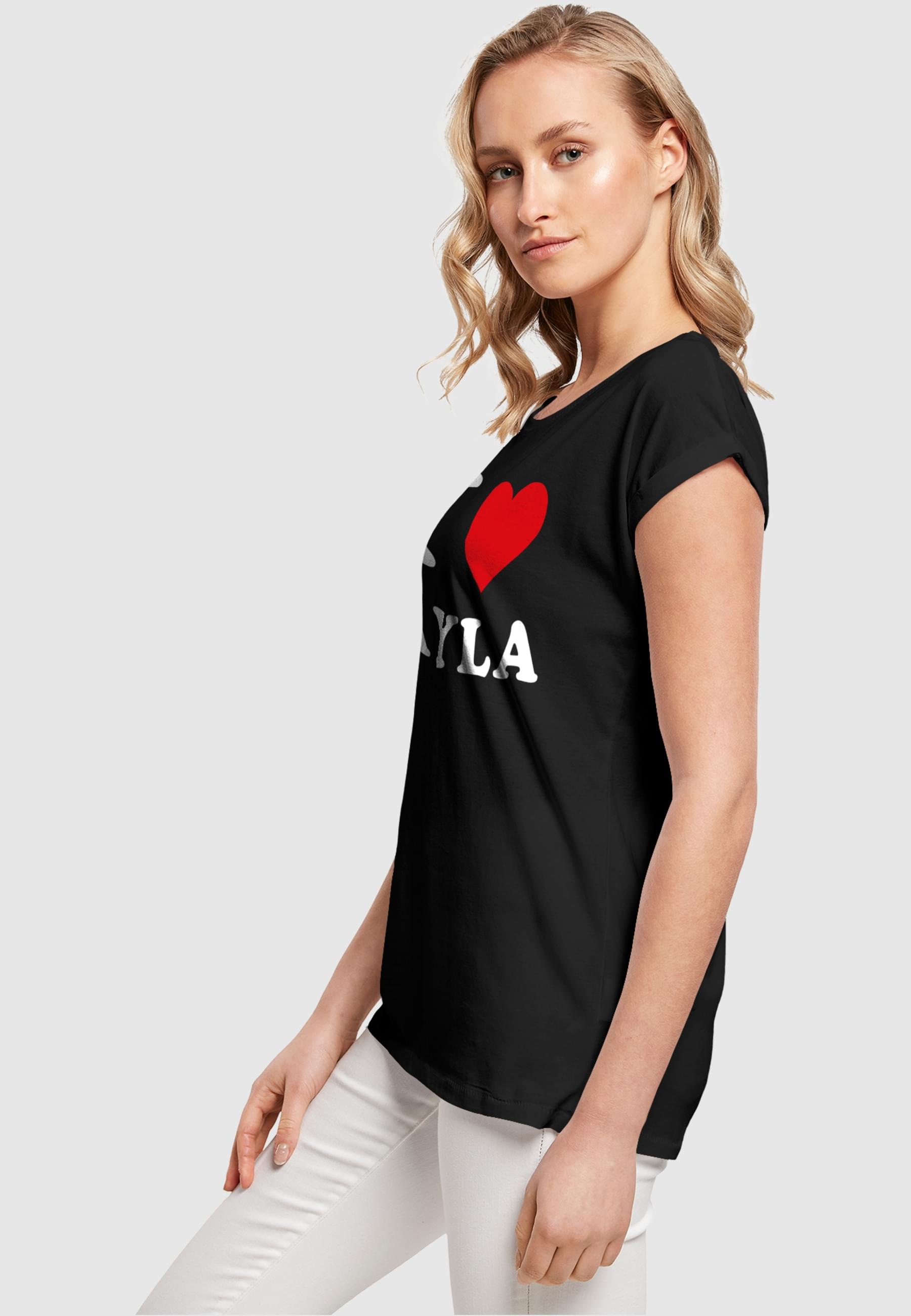 Merchcode T-Shirt »Merchcode Damen Ladies I Love Layla X T-Shirt«, (1 tlg.)