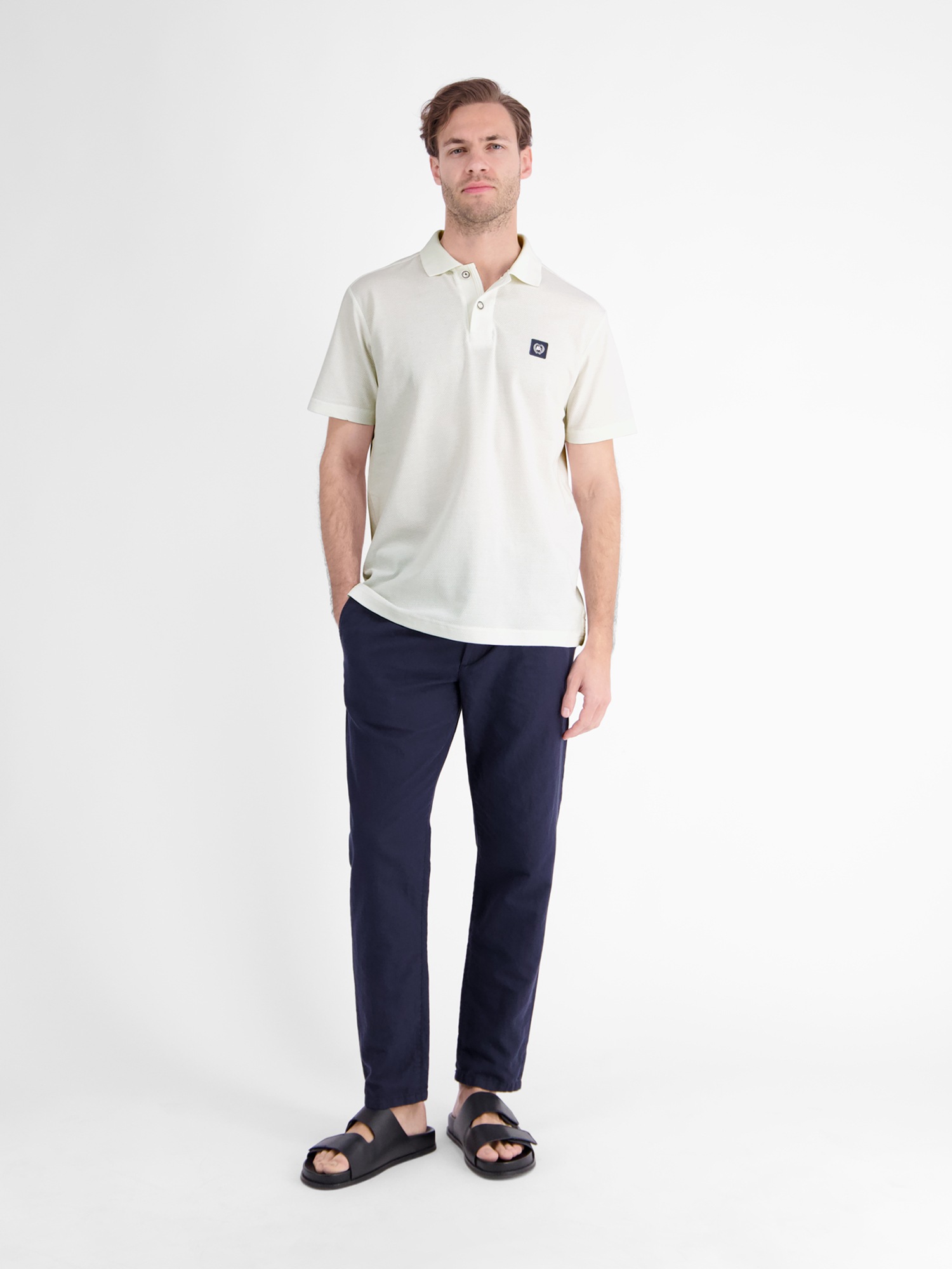 LERROS Poloshirt »Maskulines Poloshirt aus Baumwolle mit griffiger Struktur«