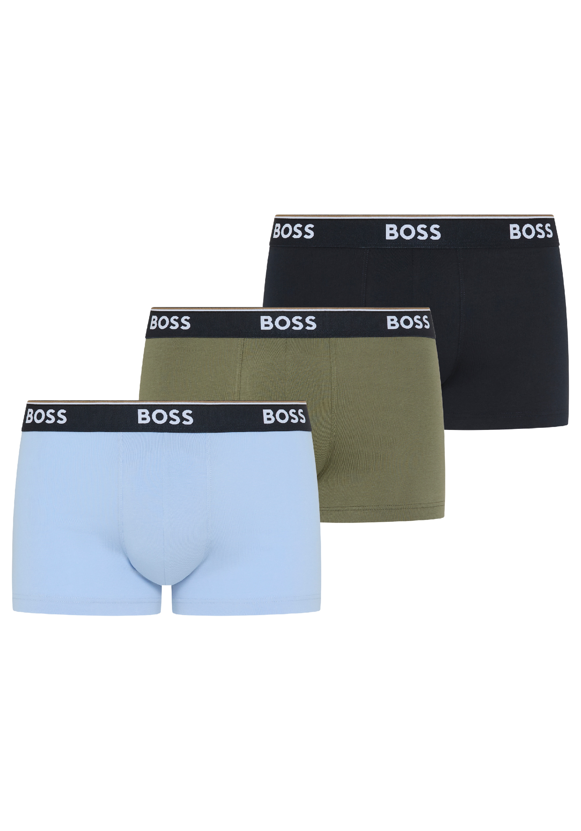 BOSS Packung, 3 Stk. aus Stretch-Baumwolle mit Logo-Bund, mittlere Bundhöhe