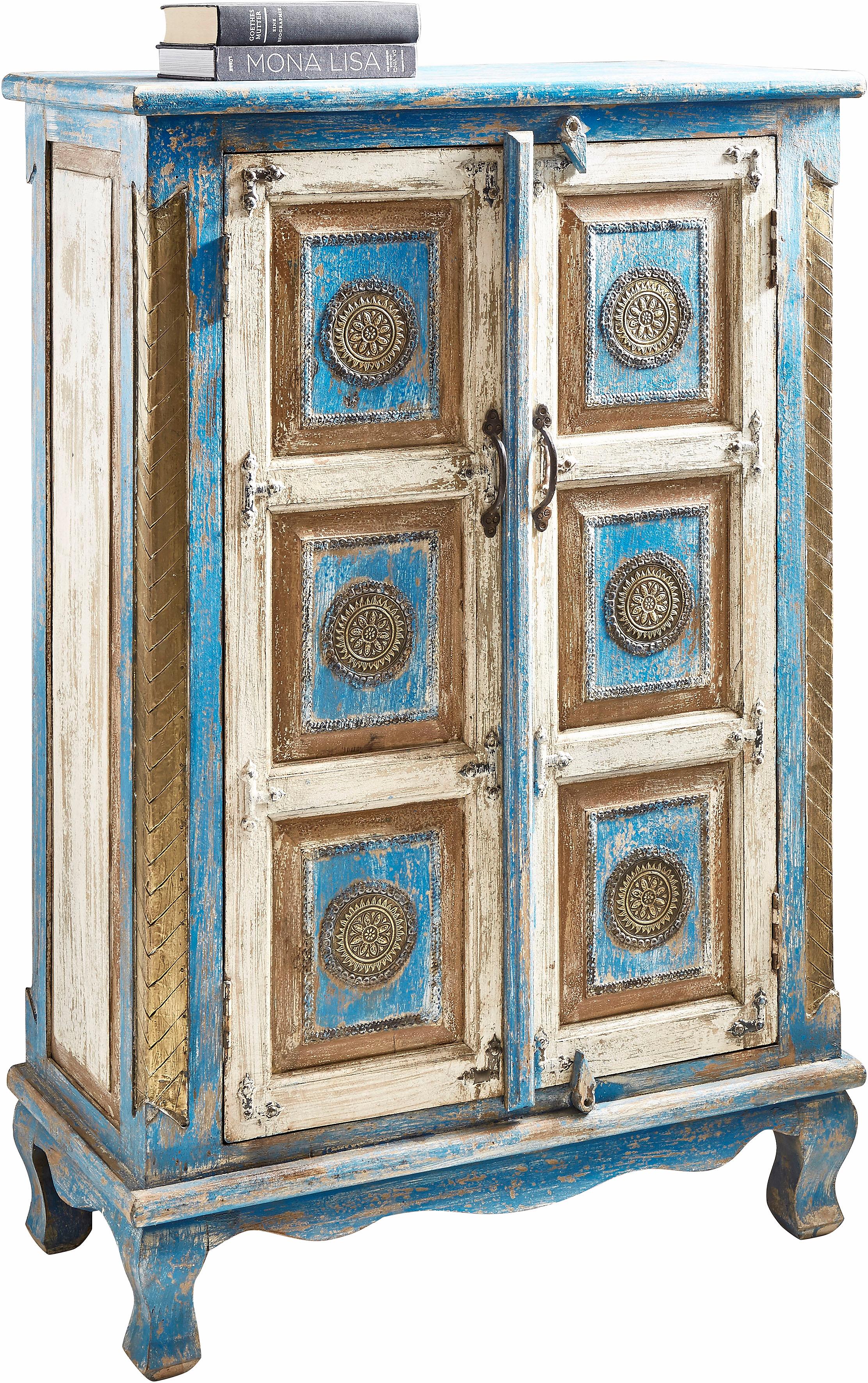 OTTO home Highboard Stauraumschrank, Höhe 120 cm, mit aufwendiger Schnitzerei