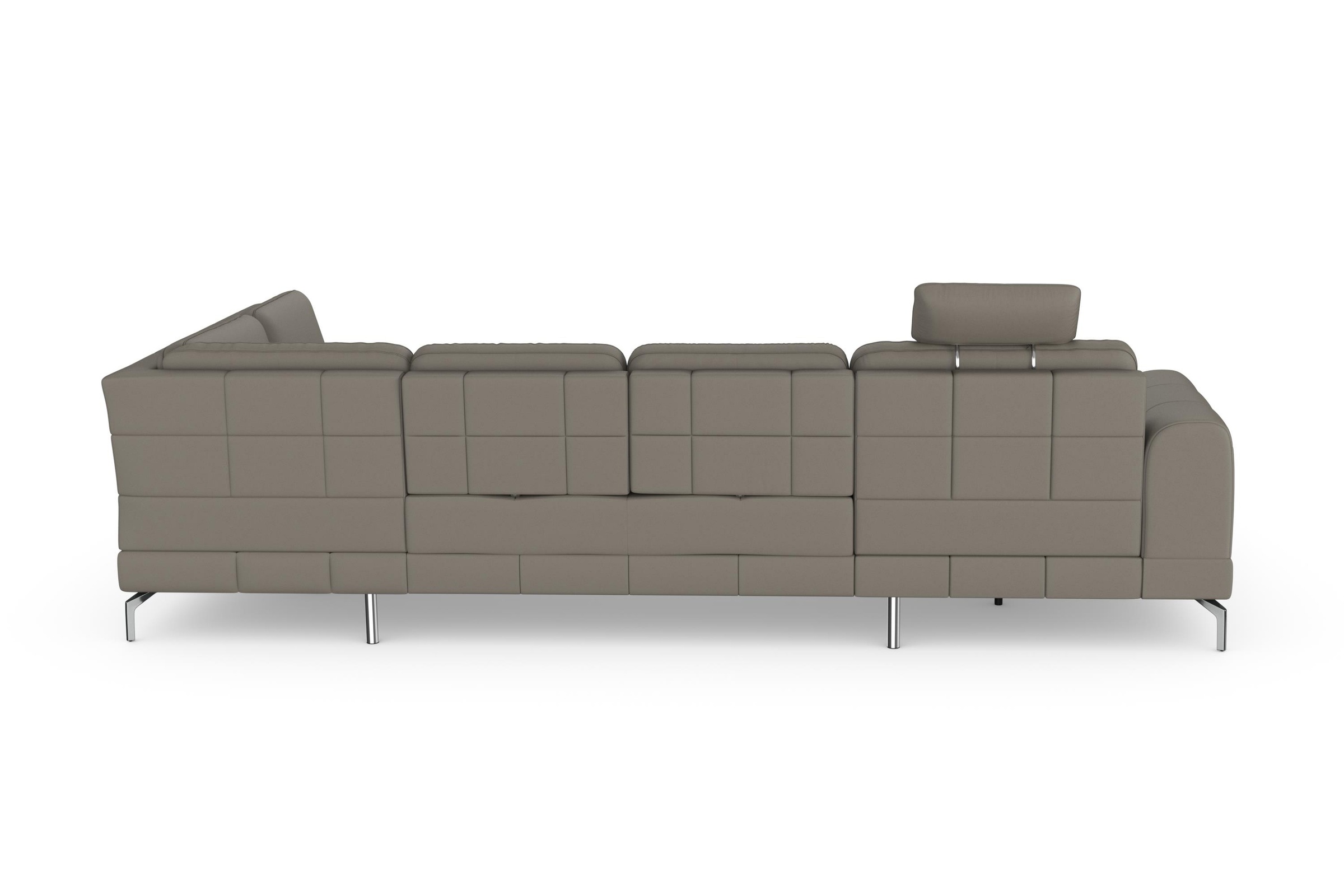 sit&more Wohnlandschaft »Bendigo U-Form«, inklusive Sitztiefenverstellung, Bodenfreiheit 15 cm, in 2 Fußfarben