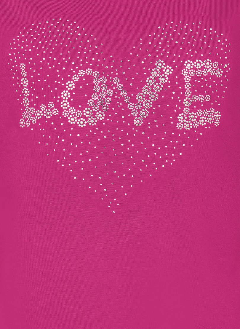 Trigema T-Shirt »TRIGEMA T-Shirt mit süßen Glitzersteinchen«, (1 tlg.)