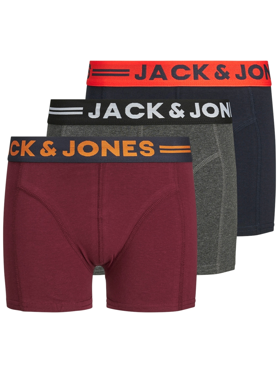 Jack & Jones Junior "JACLICHFIELD eng anliegend, mit Stretchbund" Packung, 3 Stk. unifarben, casual, eng, Jersey, Rundhals