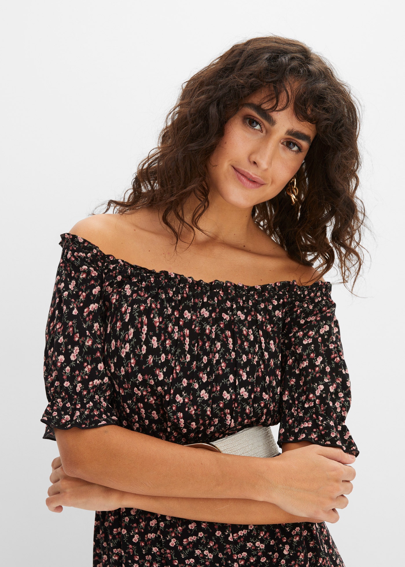 bonprix Maxikleid »Maxikleid aus reiner Viskose« Maxikleid aus reiner Viskose