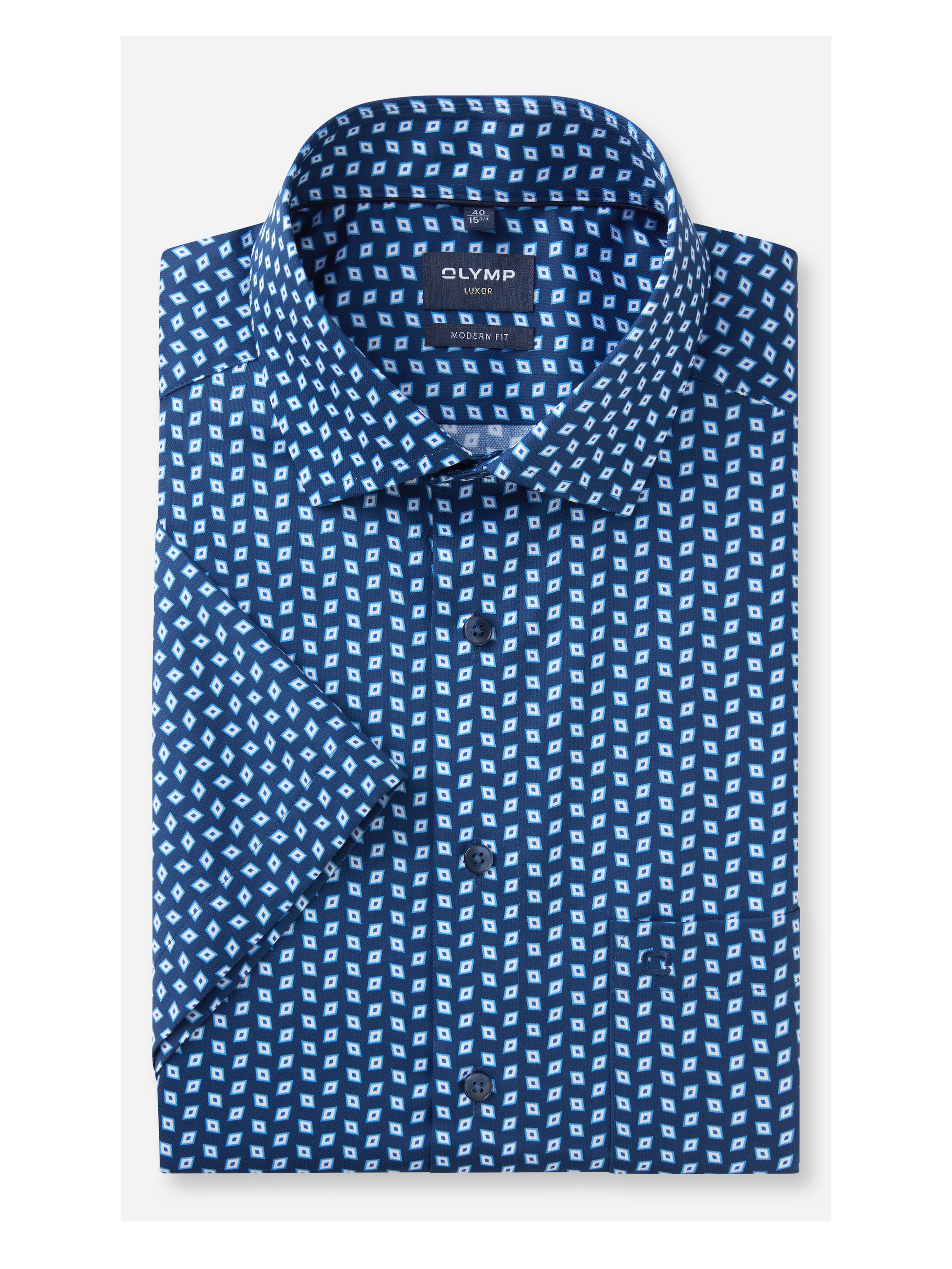 OLYMP Kurzarmhemd »Luxor modern fit«, mit modernen Print