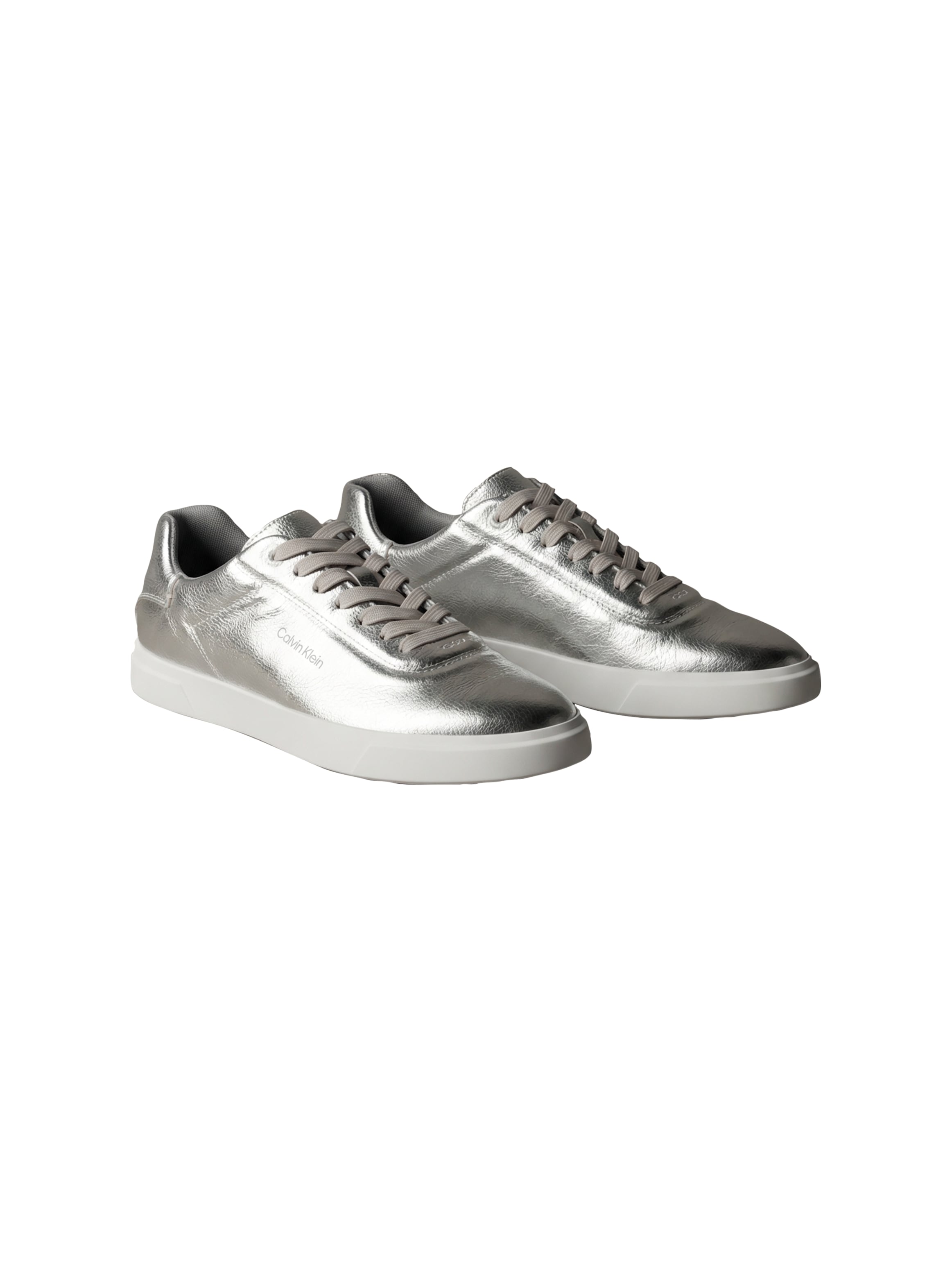 Calvin Klein Plateausneaker "LOW PRO CUPSOLE OXF LTH MET" Schnürschuh, Halbschuh, Freizeitschuh im Metallic-Look