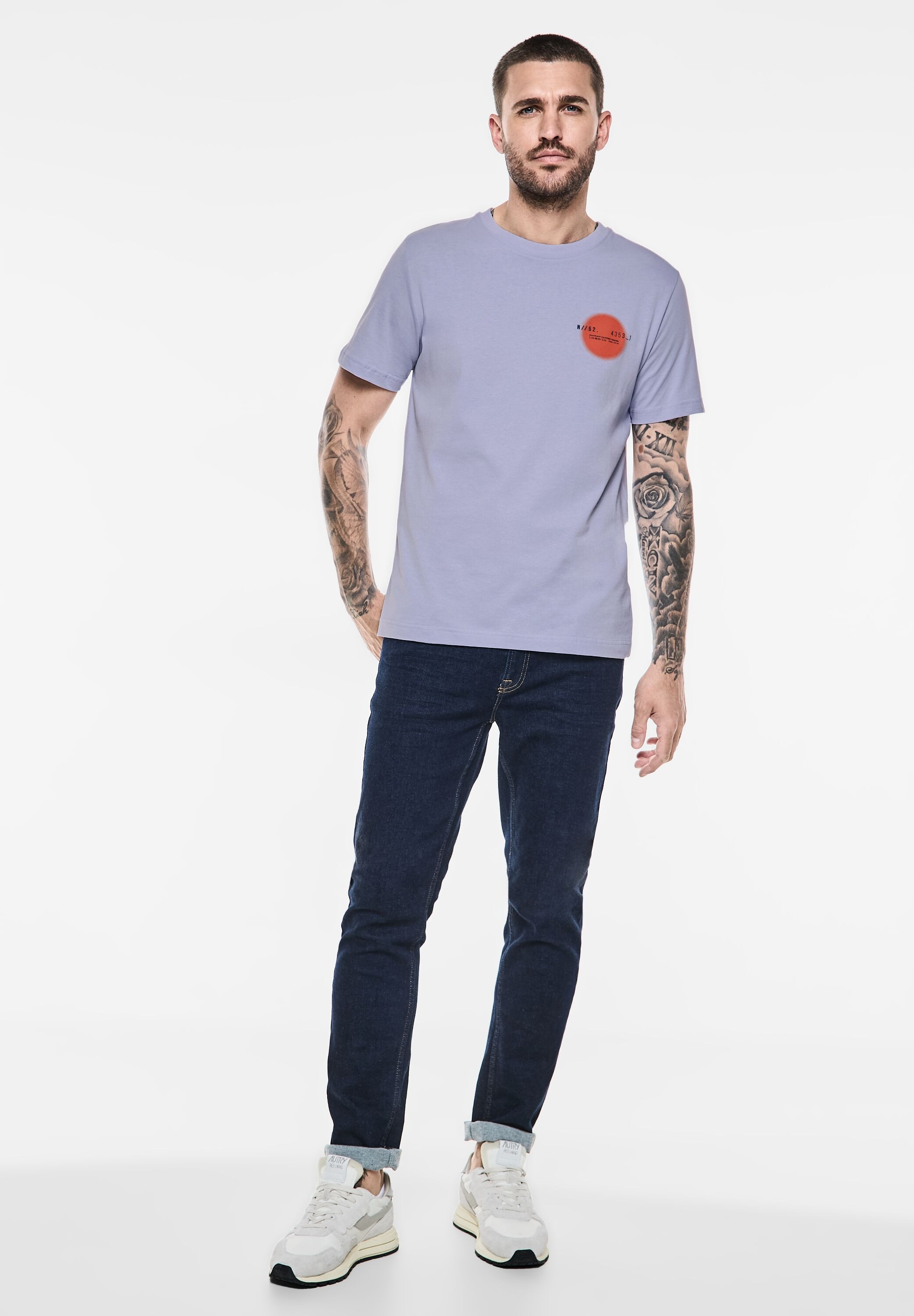 STREET ONE MEN T-Shirt, aus reiner Baumwolle