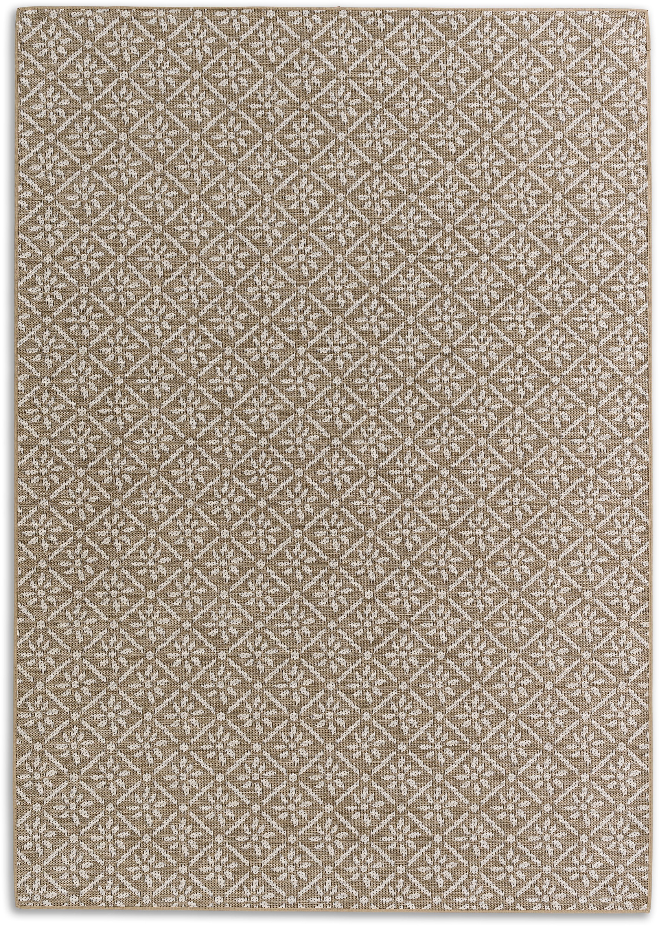 »Parkland Flachflorteppich 221«, eleganter rechteckig, kaufen Outdoor 6351 In- SCHÖNER Teppich geeignet, WOHNEN-Kollektion und | BAUR