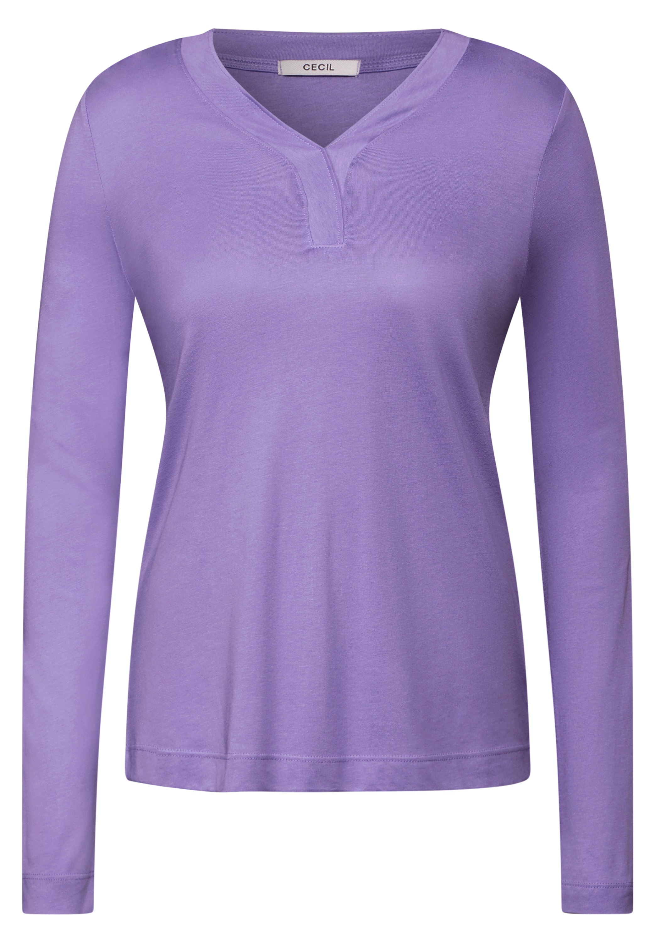 Cecil Langarmshirt, im angenehmen Materialmix
