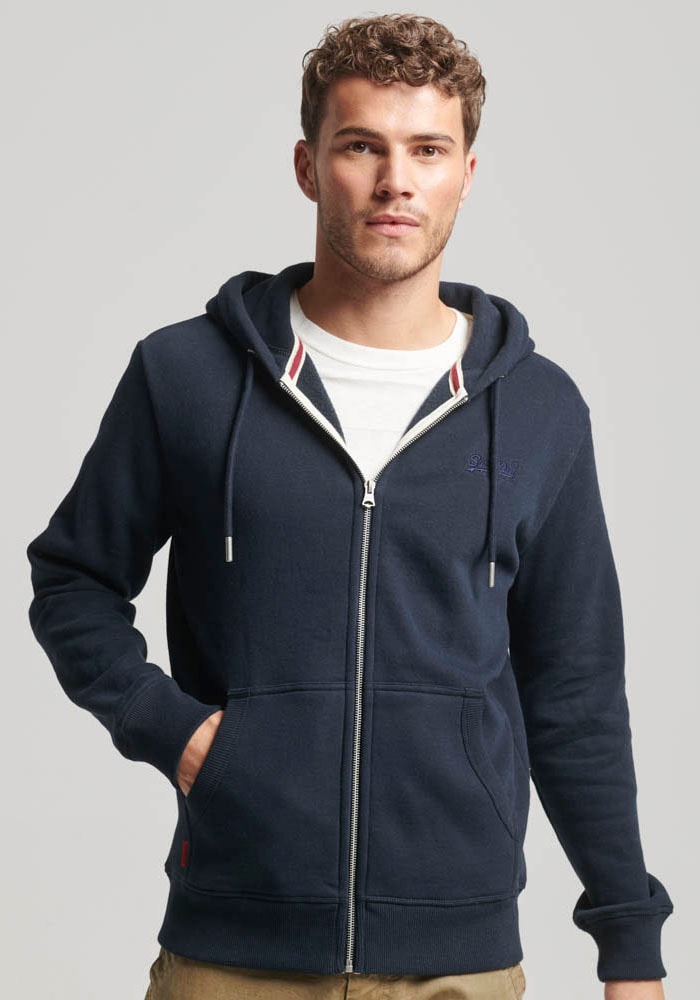 Superdry Kapuzensweatjacke "ESSENTIAL LOGO ZIP HOODIE"