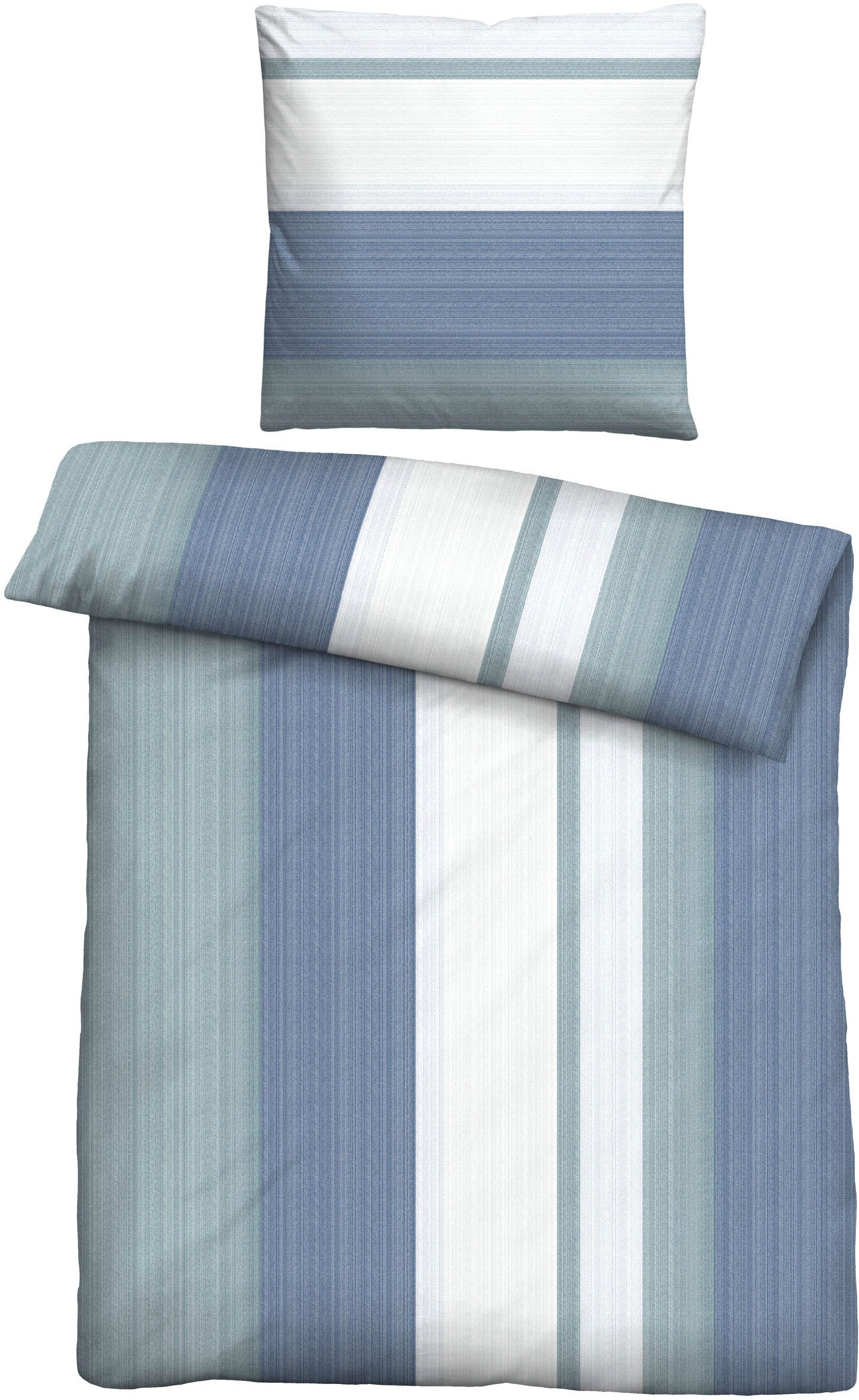 Castell - Markenbettwäsche Bettwäsche "0350443" 2 Stk. Poly-Cotton, wohlig warm, pflegeleicht, atmungsaktiv, Reißverschluss