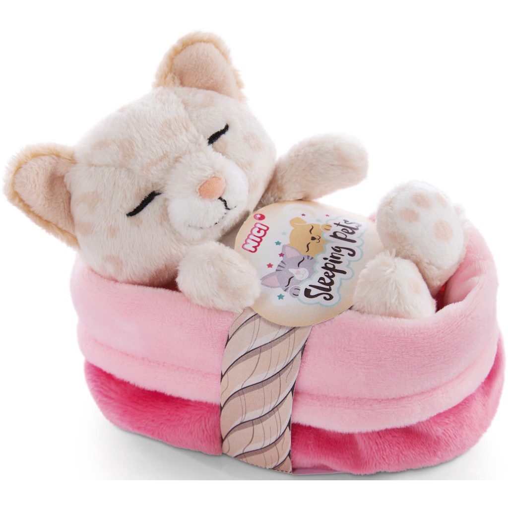 Nici Kuscheltier »Sleeping Pets, Kätzchen mit Leopardenmuster, 12 cm«