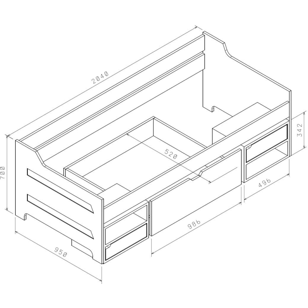 Relita Funktionsbett »Levi«