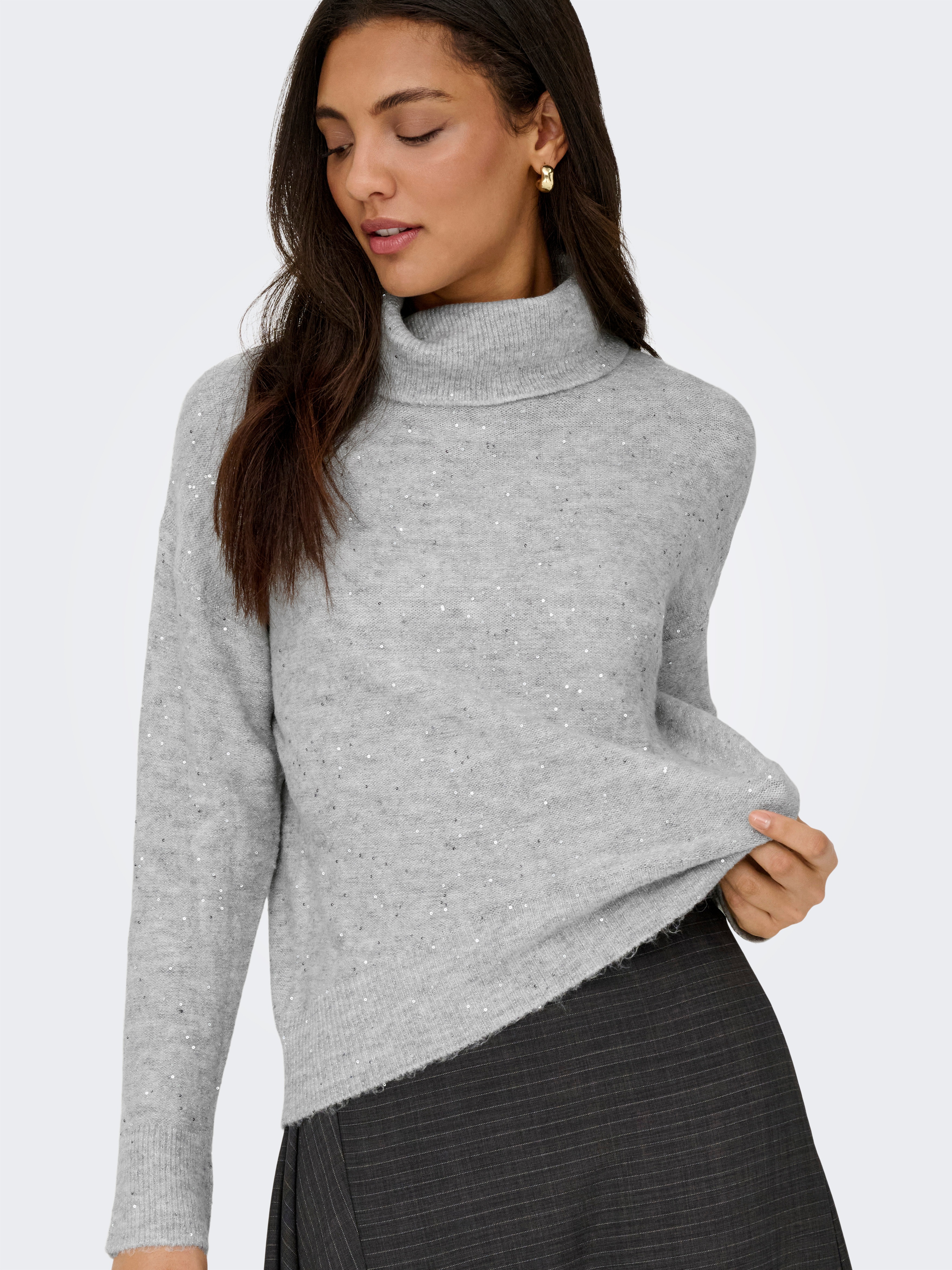 Thumbnail - ONLY Rollkragenpullover "ONLARIZONA LS SEQUINS ROLLNECK PULL KNT"