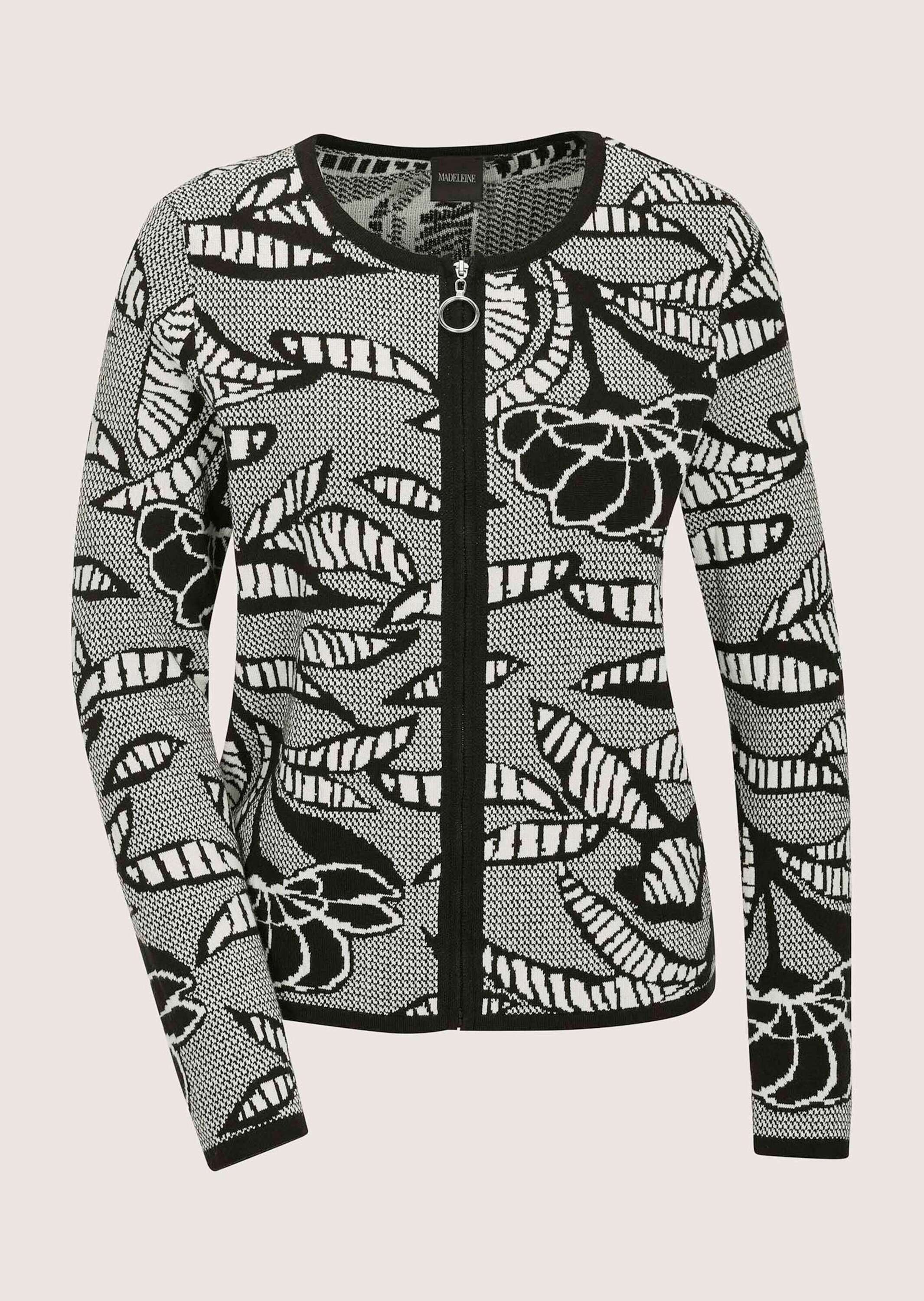 MADELEINE Strickjacke "Strickblazer Elegante Jacke im Jacquard-Feinstrick, günstig online kaufen