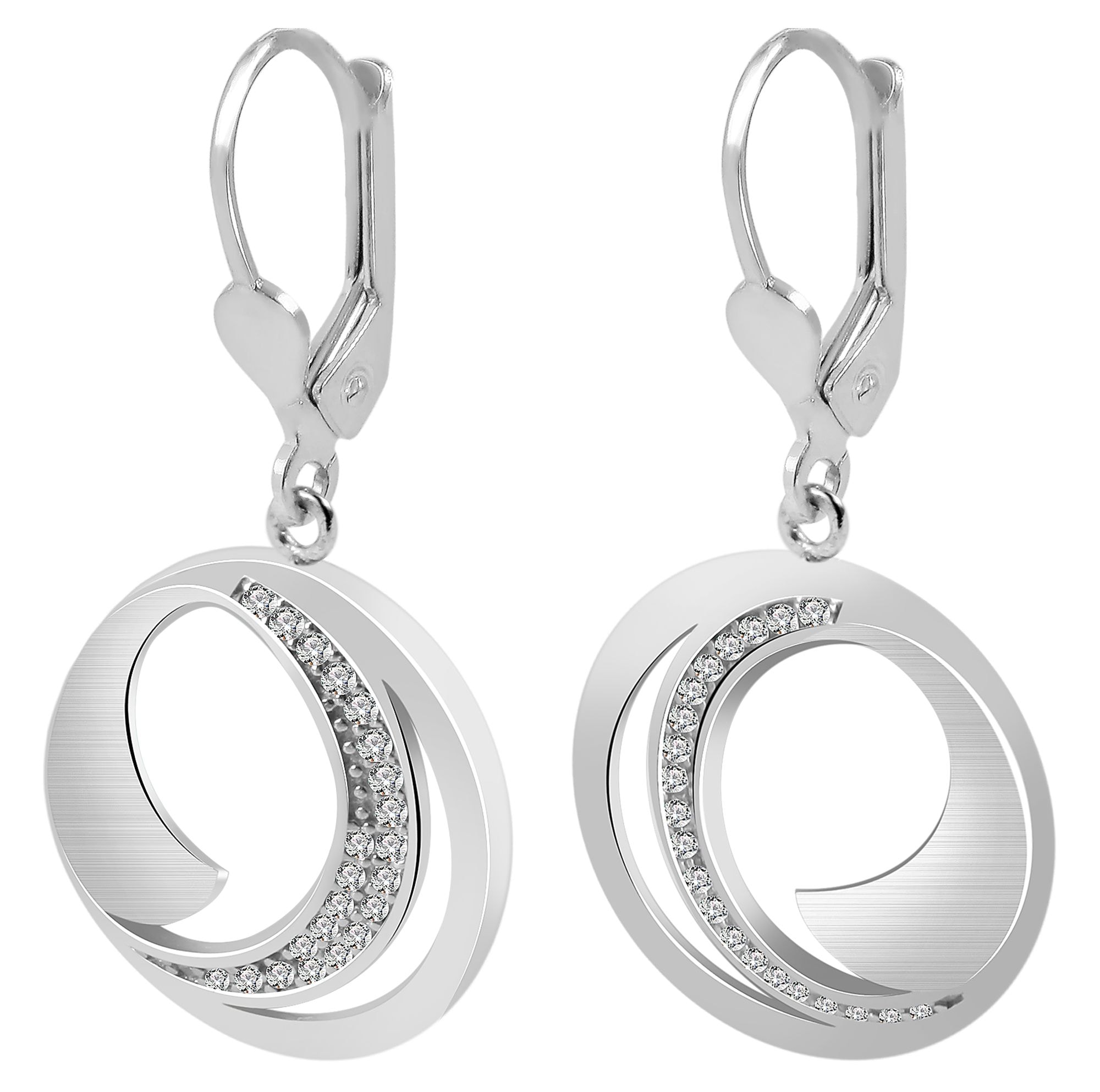 Adelia´s Paar Ohrhänger "Ohrringe – Ohrhänger aus 925 Silber mit Zirkonia" Ein stilvolles Geschenk für besondere Momente