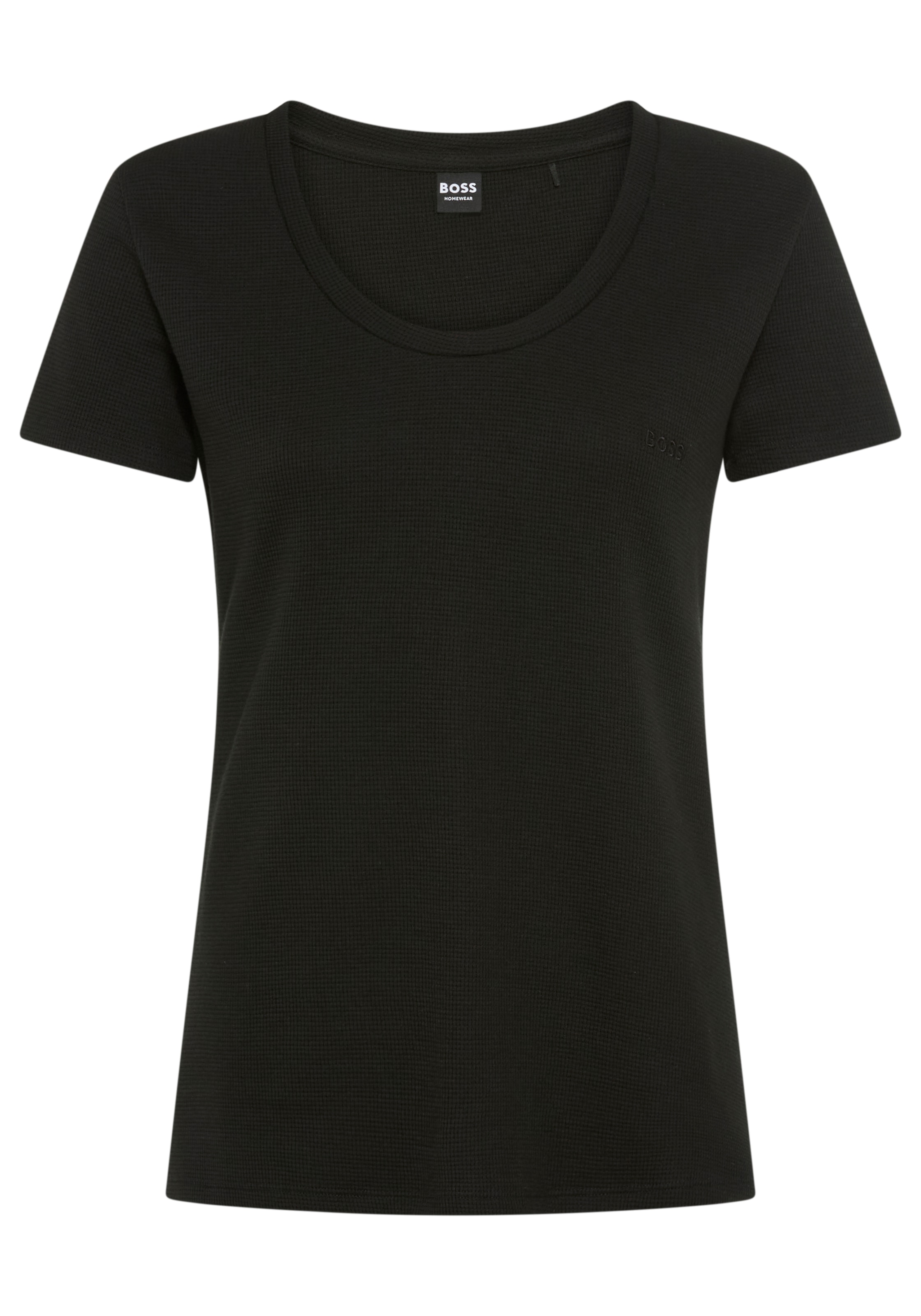 BOSS T-Shirt, Rundhalsausschnitt, Waffelstruktur günstig online kaufen