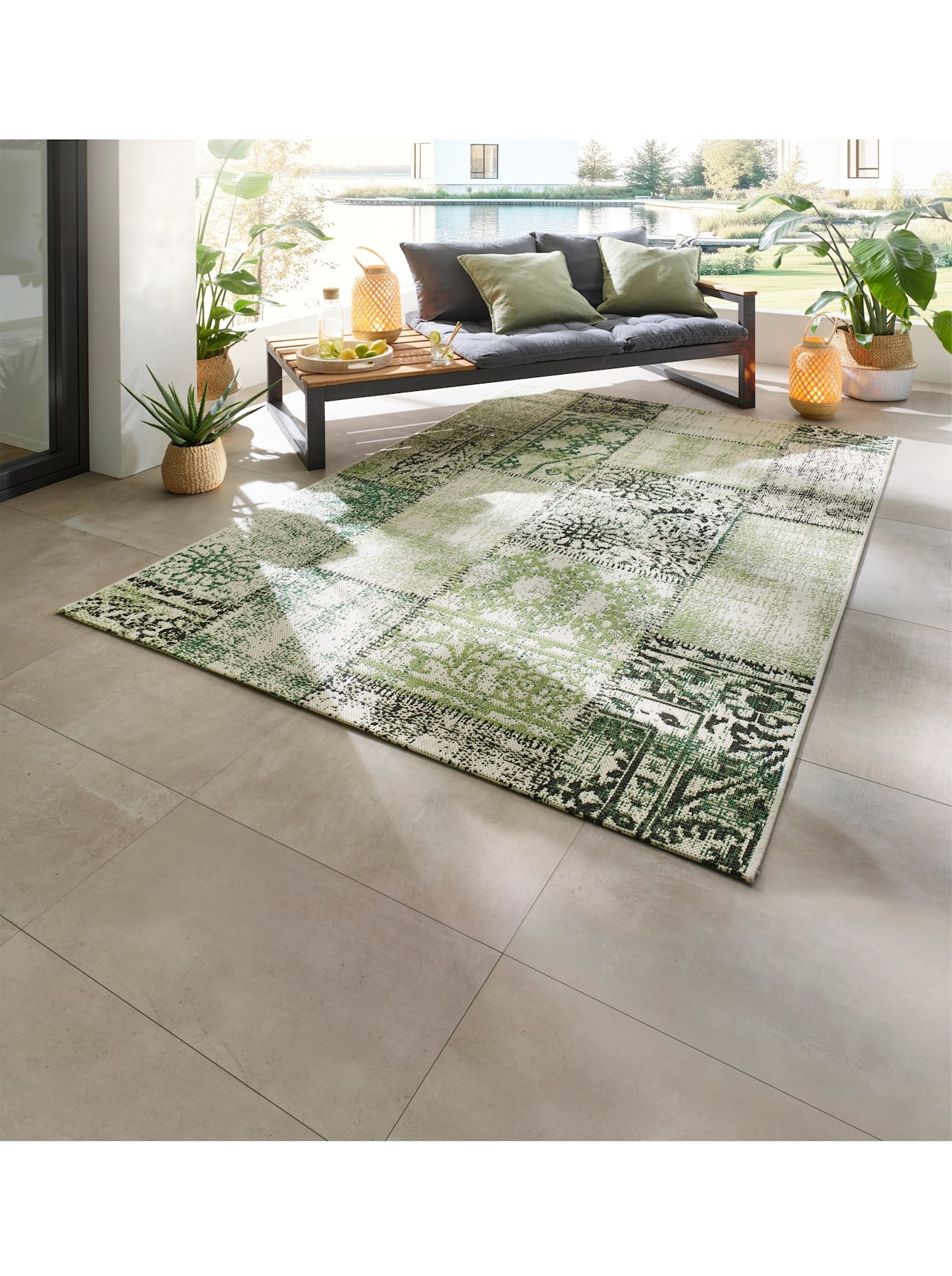 Teppich HEINE HOME Gr. 2, grün, B:120cm H:5mm L:170cm, Kunstfaser, Polypropylen, Teppiche, Teppich 2