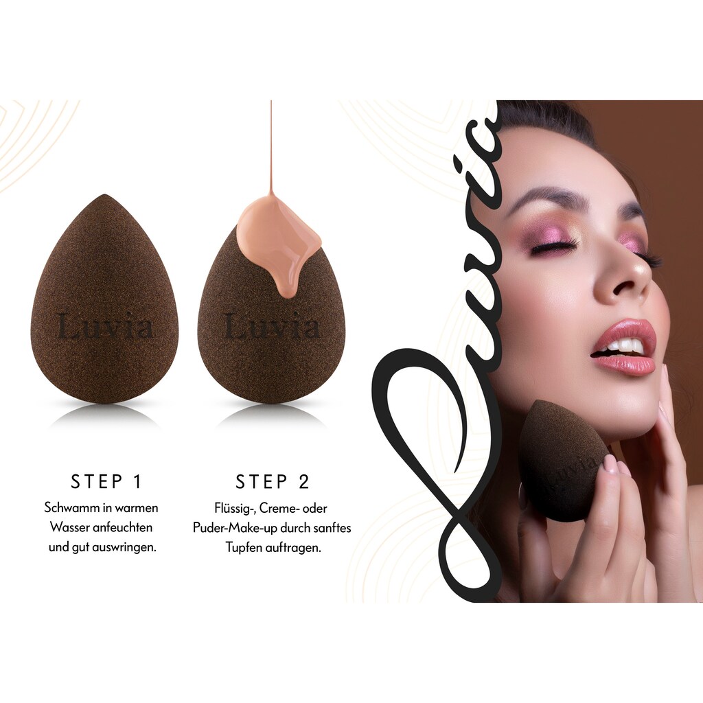 Luvia Cosmetics Make-up Schwamm »Make-Up Blending Sponge - Metallic Roségolden«, (2 tlg.)