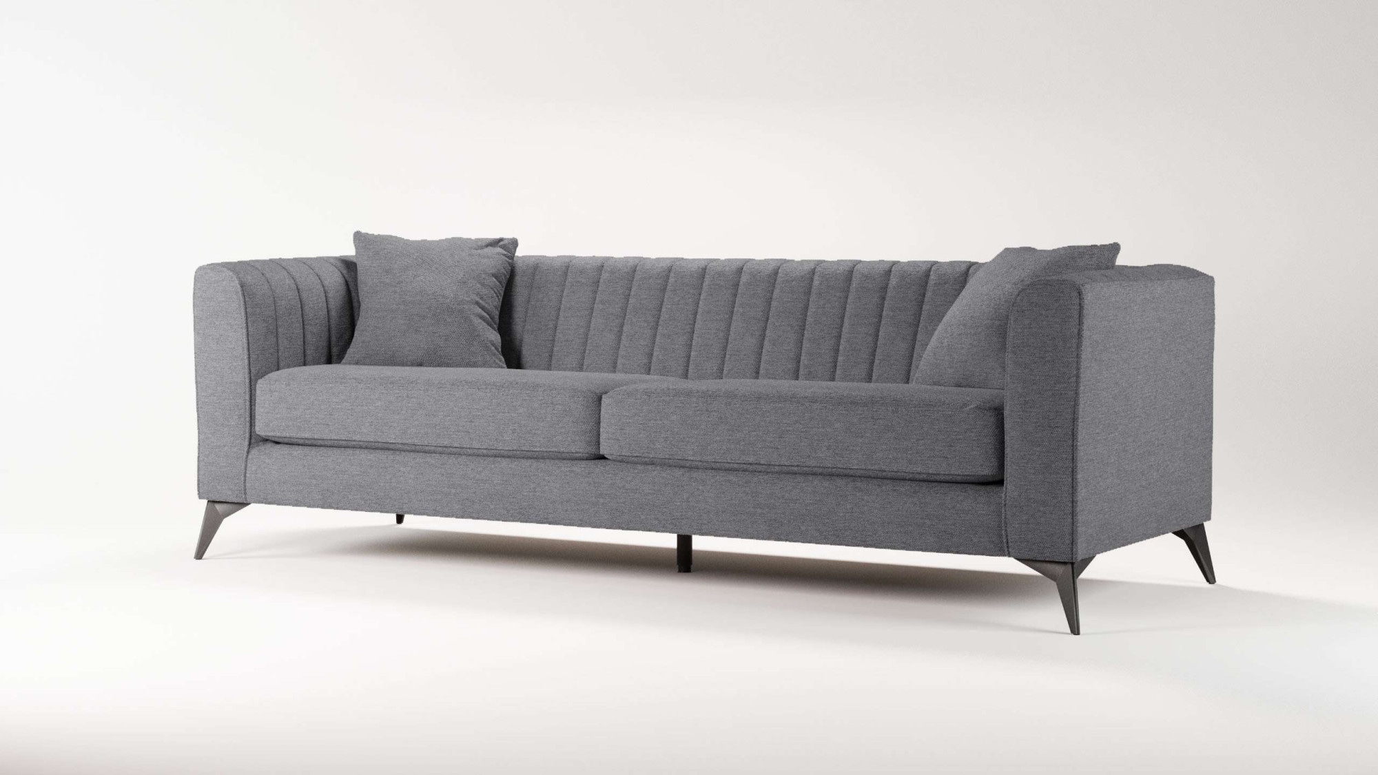Places of Style 4-Sitzer »MATTHEW elegantes Designsofa, Maße B/T/H: 231/86/74 cm«, XXL, Steppung im Rücken, lose Sitzkissen, incl 2. Zierkissen