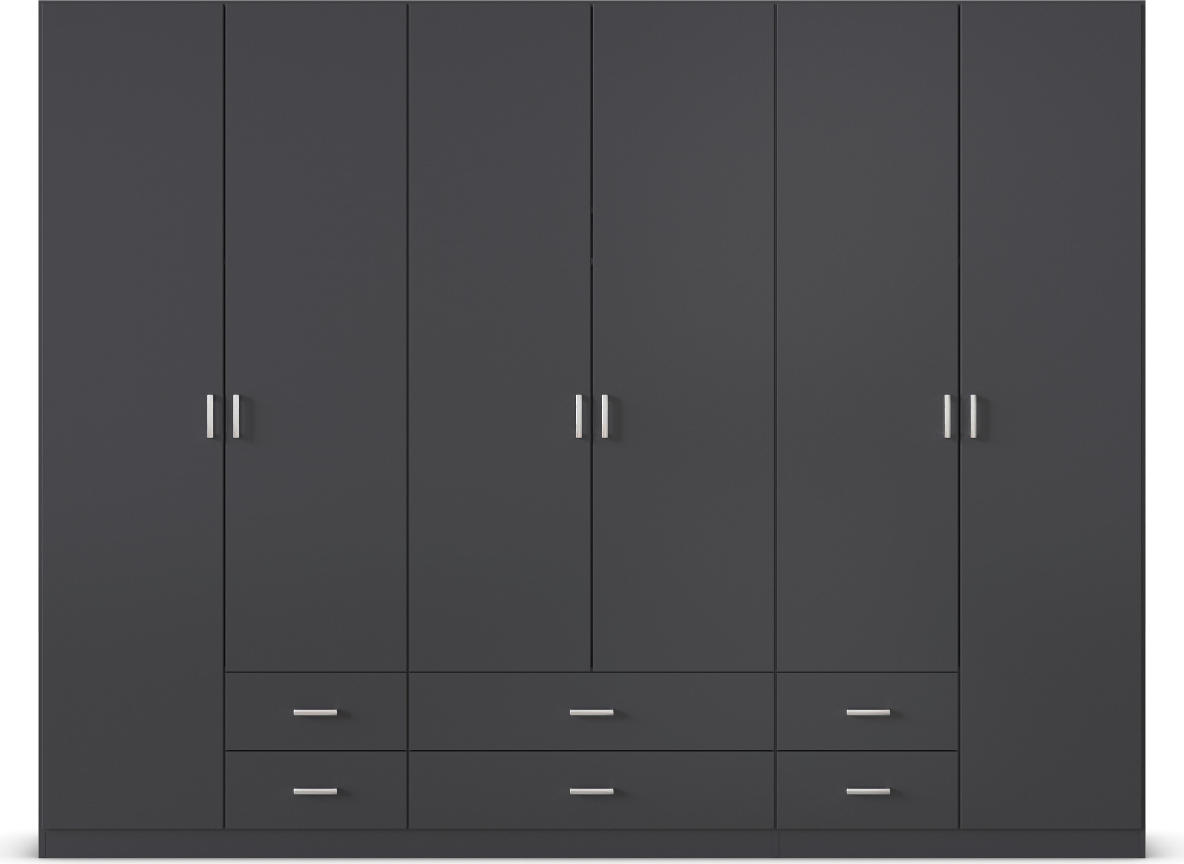 rauch Drehtürenschrank »Kleiderschrank Garderobe GAMMA Breiten 271 cm« in 3 Ausstattungen BASIC/CLASSIC/PREMIUM (inkl. SOFT-CLOSE-Funktion),  mit Schubladen, verschiedene Griff-Varianten TOPSELLER MADE IN GERMANY
