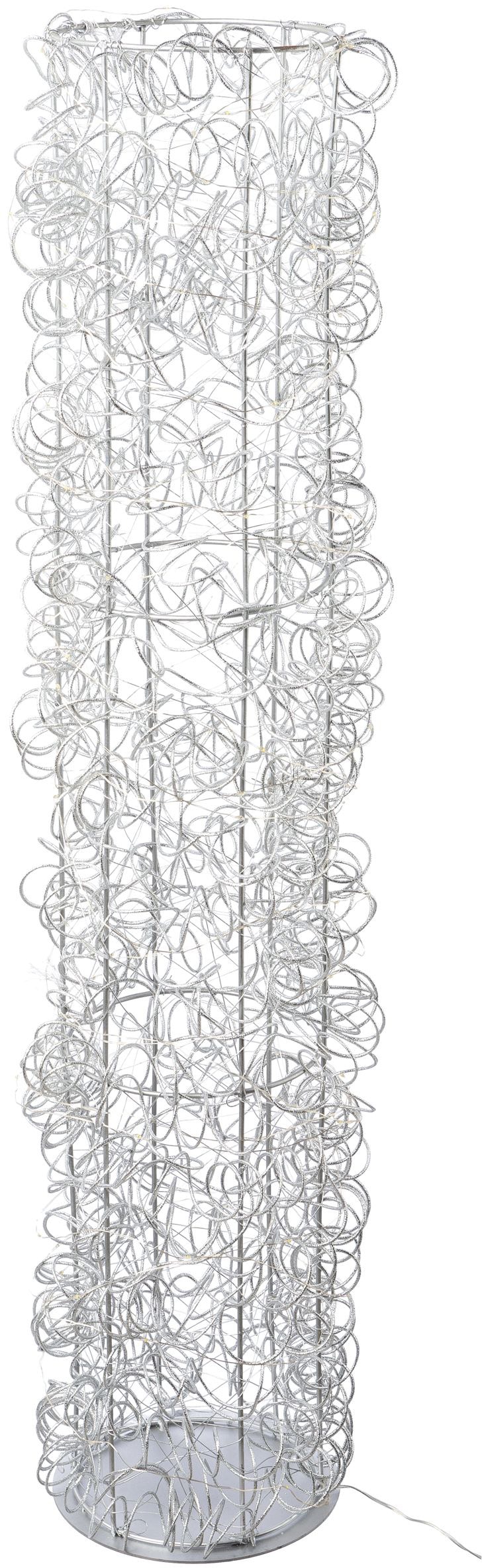 Creativ light Dekoobjekt "Metalldraht-Tower", Zylinder aus Draht, mit Timerfunktion, USB Kabel