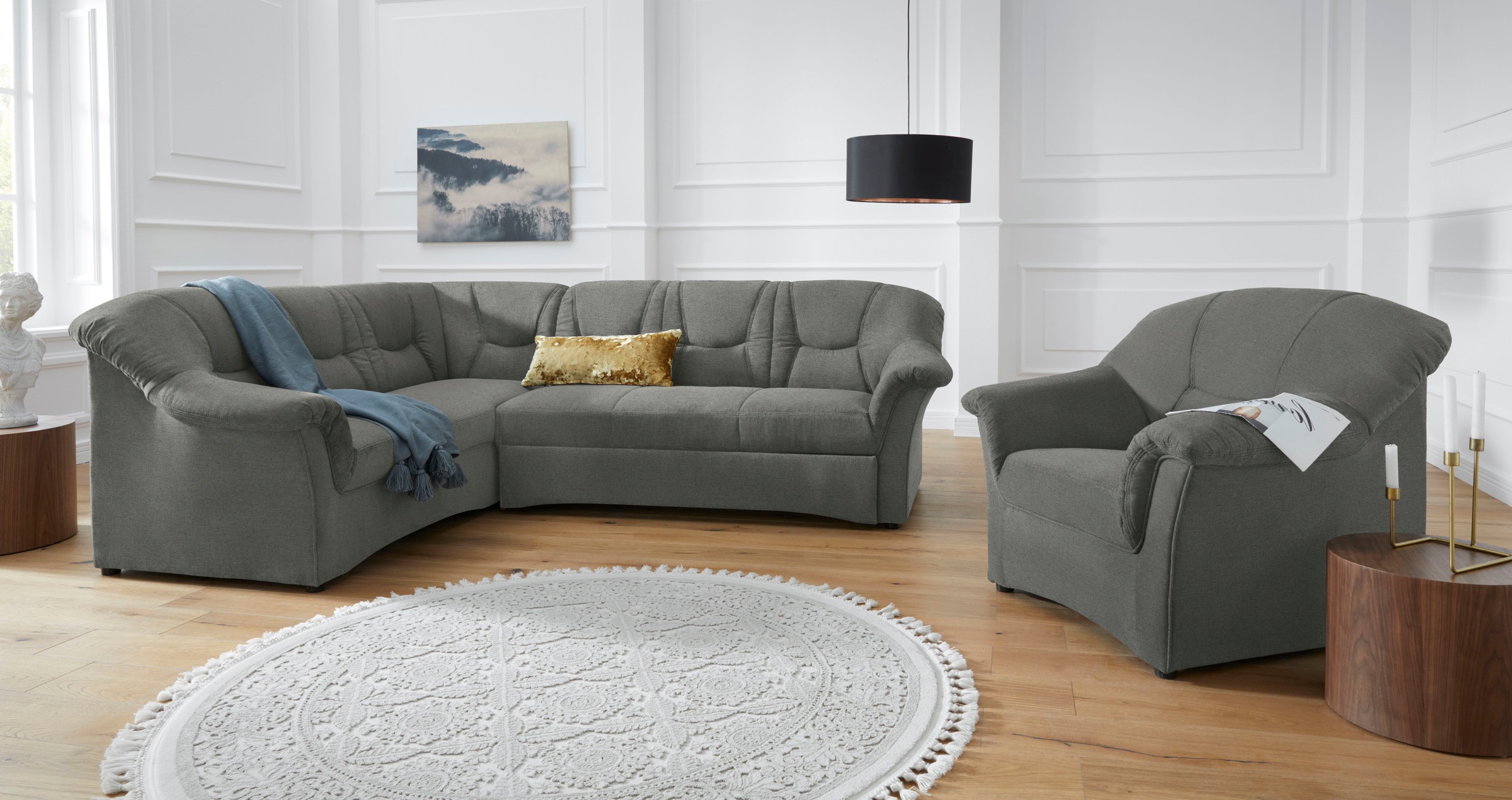 DOMO collection Ecksofa "Sarafina zeitlos und komfortabel, optional mit Fed günstig online kaufen