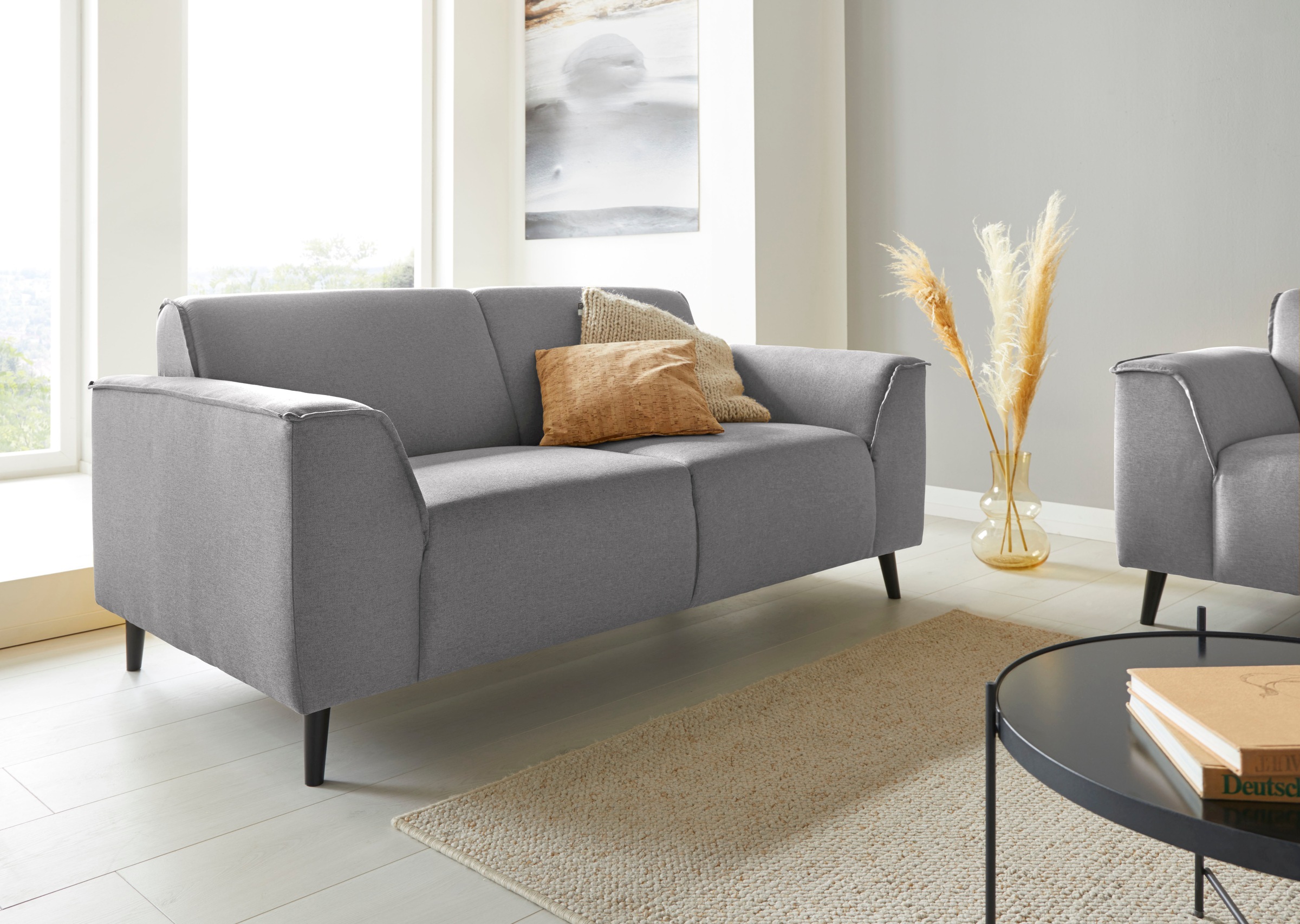 DOMO collection 2-Sitzer »Amora moderne Formensprache, tolle Verarbeitungsdetails, komfortabel«, mit Federkern für hohen Sitzkomfort