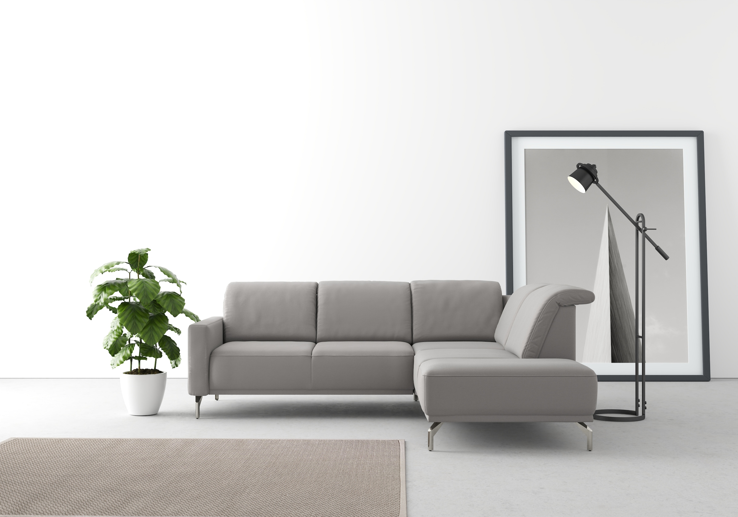 sit&more "Bailando L-Form" wahlweise mit Kopfteilverstellung und Vorziehsit günstig online kaufen