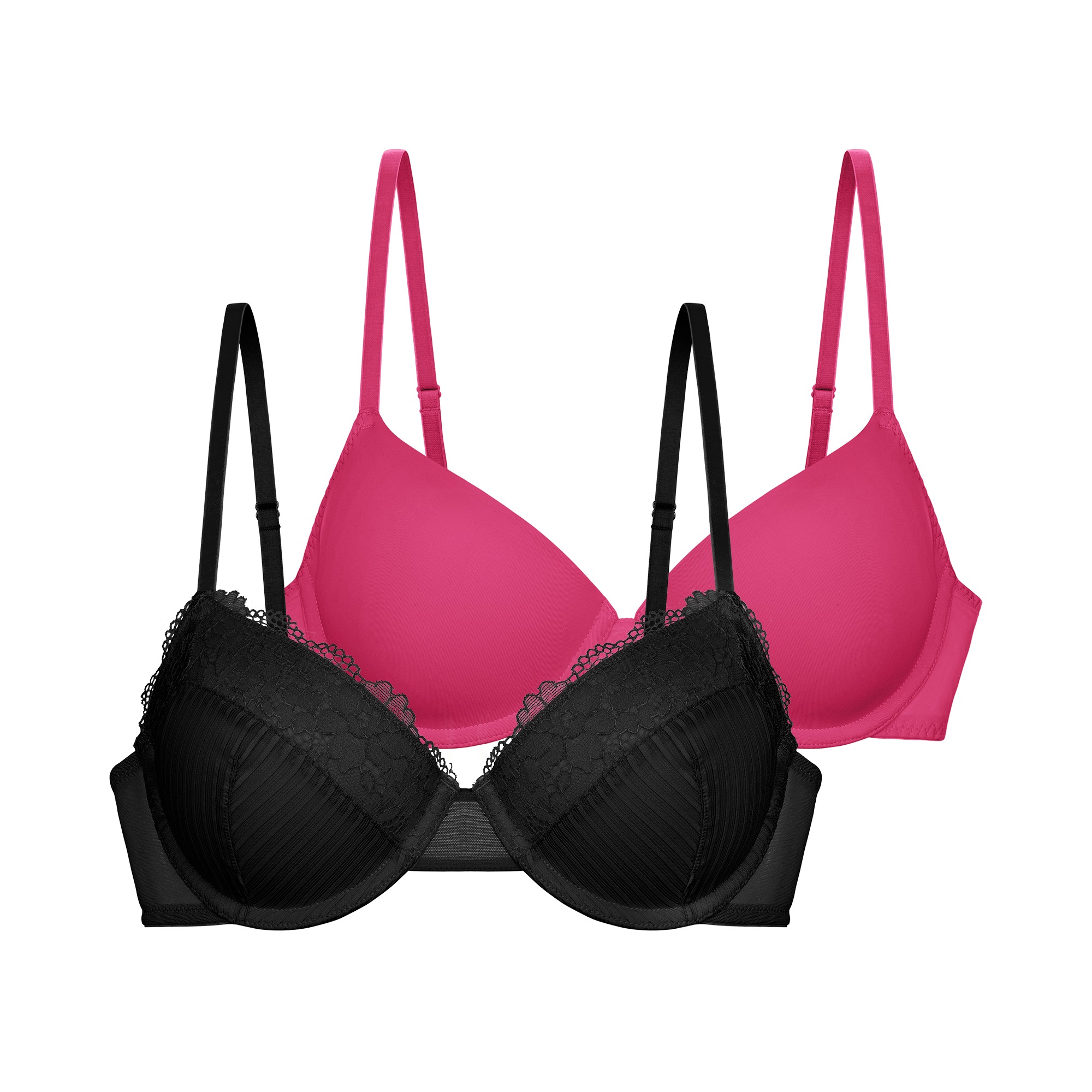 Dorina Bügel-BH "MURIEL" 2er Pack, mit zarten Spitzen- und Strukturakzenten günstig online kaufen