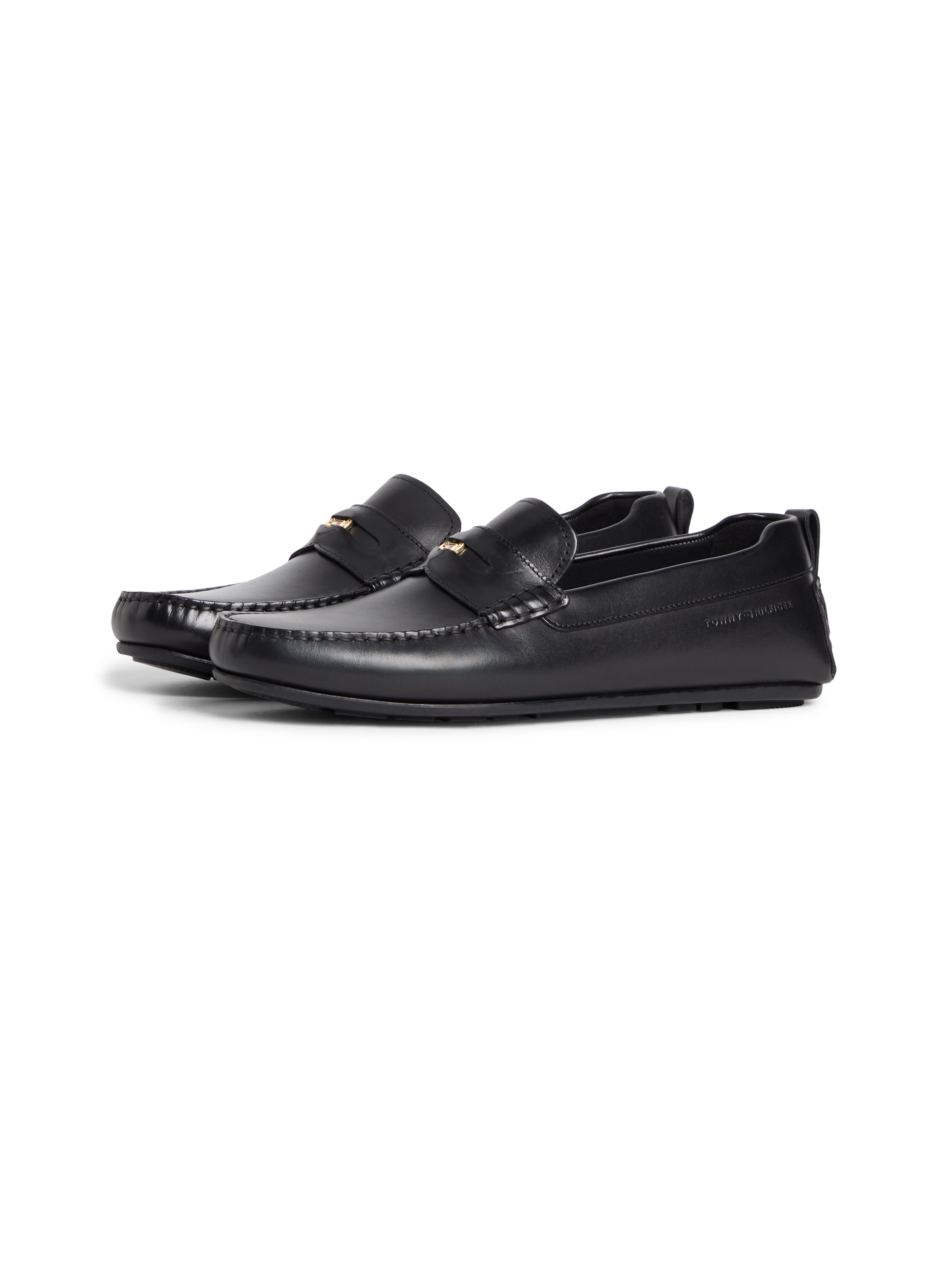Tommy Hilfiger Slipper "HILFIGER COIN LTH DRIVER" Flats, Schlupfschuh, Loaf günstig online kaufen