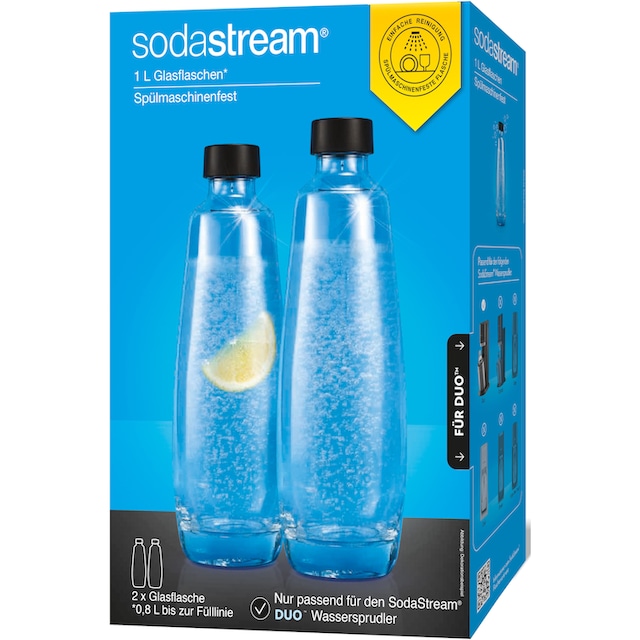 SodaStream Wassersprudler »DUO Vorteilspack«, (Set, 6 tlg.),  SodaStreamSprudler DUO+CO2Zylinder,+Glasflaschen+Kunststoff-Flasche auf  Raten | BAUR