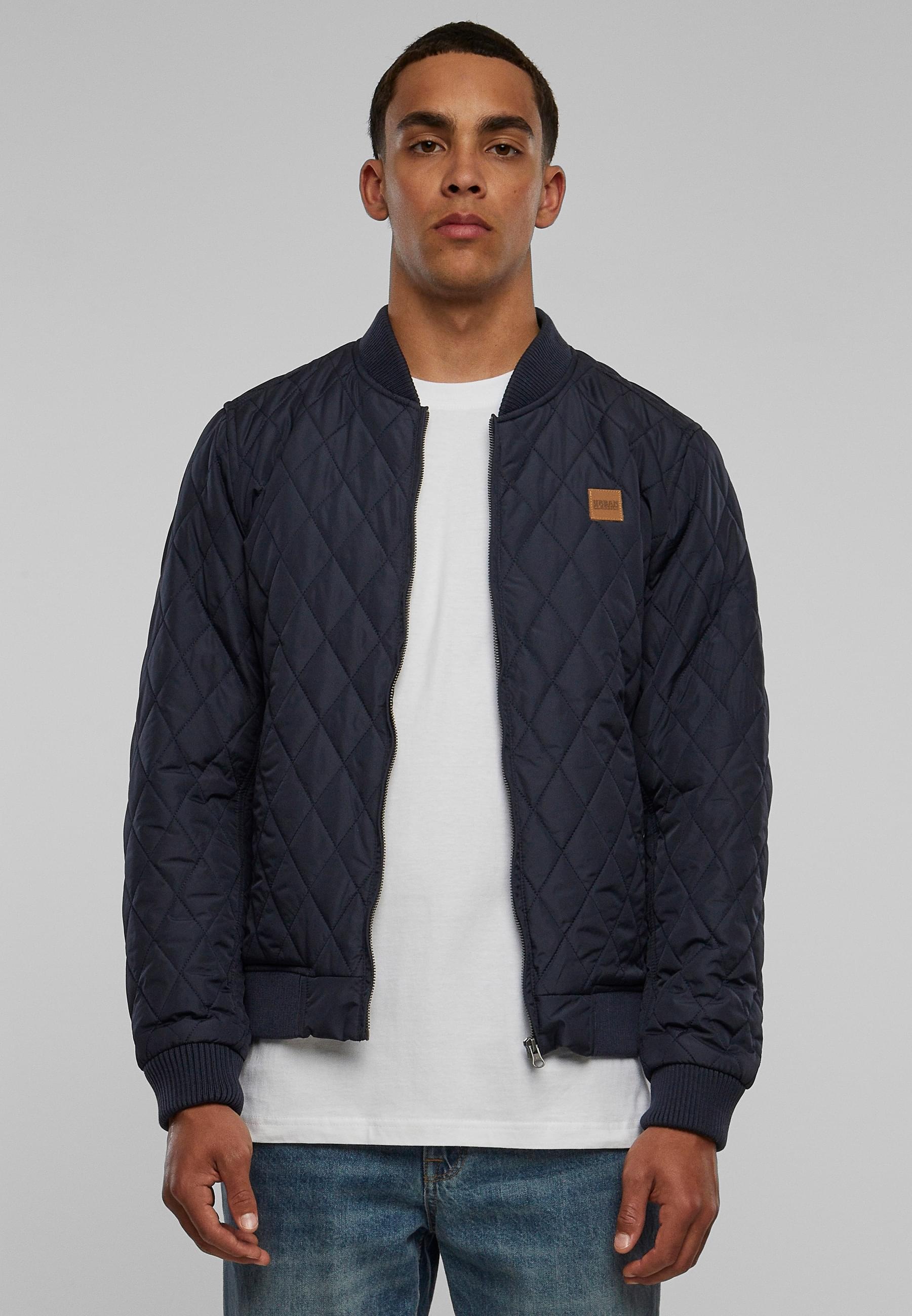 URBAN CLASSICS Allwetterjacke »Urban Classics Herren Diamond Quilt Jacket«, (1 St.), ohne Kapuze