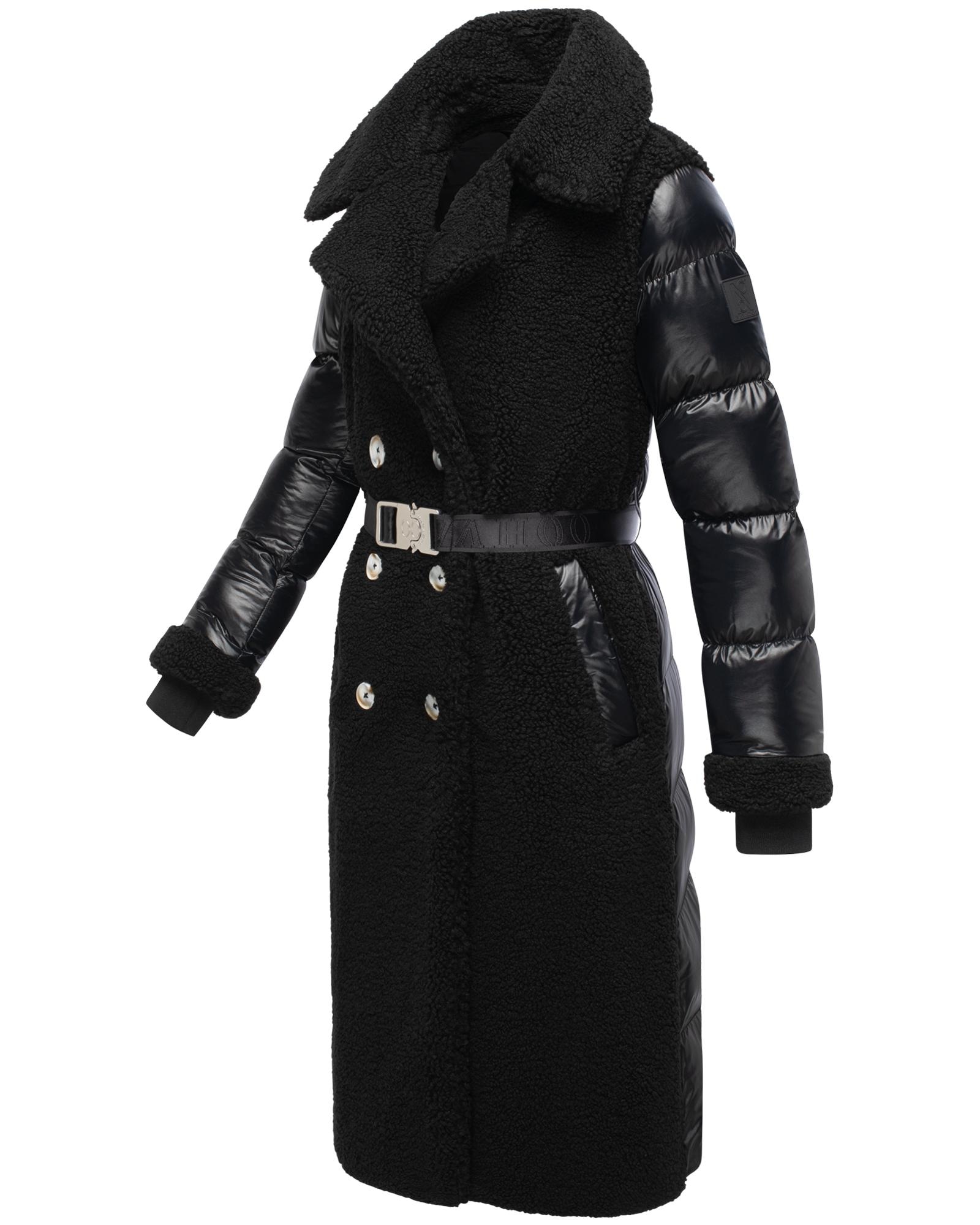 Navahoo Wintermantel »Kuscheltraum 14«, Modischer Damen Plüschmantel aus angesagtem Materialmix