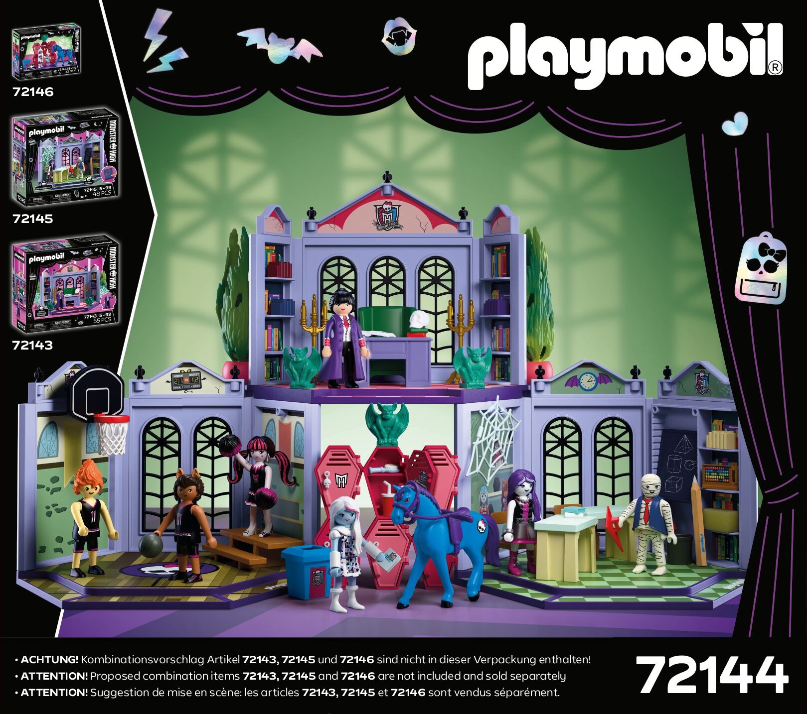Playmobil® Konstruktions-Spielset »High SporthalleTM (72144), Monster High™« Made in Europe