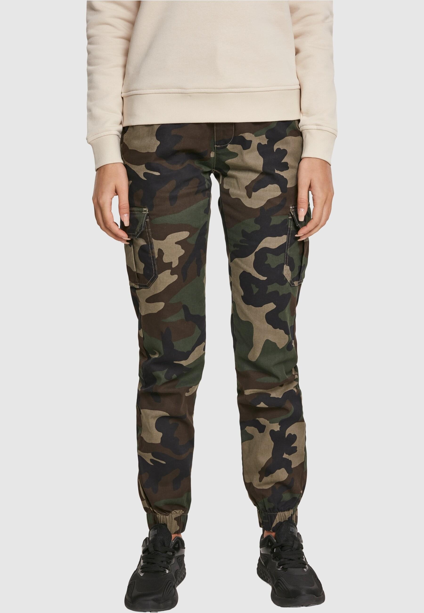 URBAN CLASSICS Cargohose »Urban Classics Damen Ladies High Waist Camo Cargo Pants«, (1 tlg.)