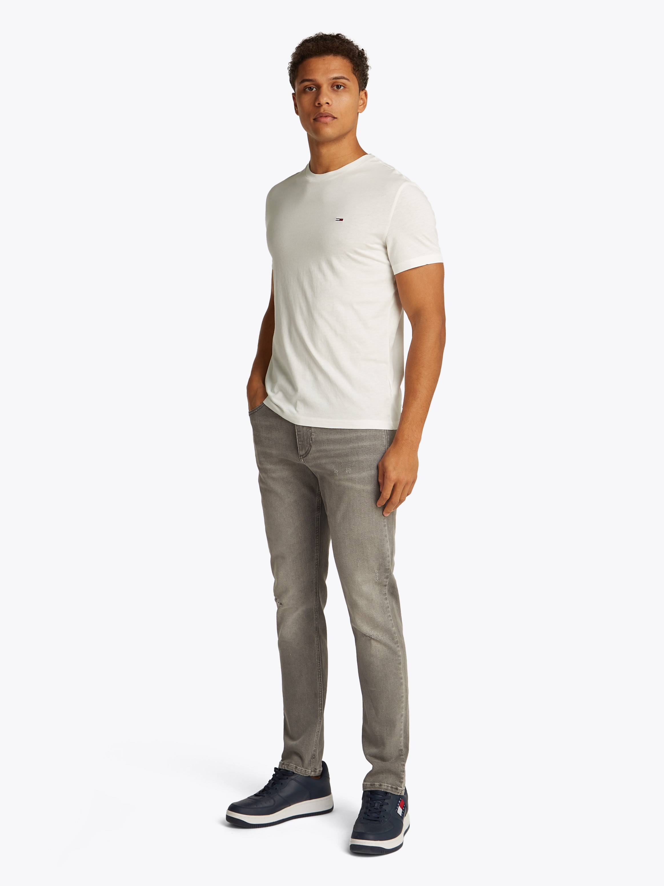 Tommy Jeans T-Shirt »TJM XSLIM 3 PACK TEE«, Mit Rundhalsausschnitt