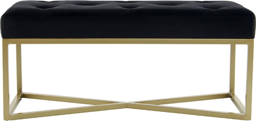 Kayoom Sitzbank »Diaz 125, Edler Touch durch goldenes Gestell,Bietet mehrere Sitzplätze« 1 Stk. tlg. samtweich, gesteppt, mit Zierknöpfen, Hochwertiger Samtbezug
