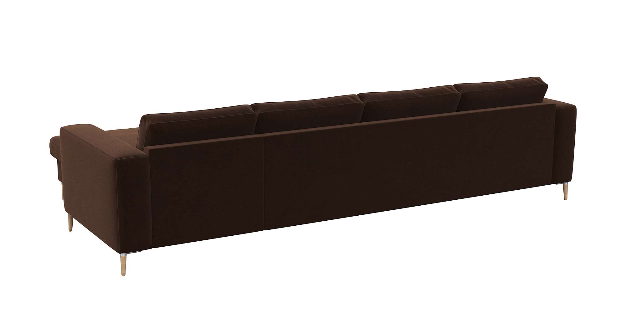 Thumbnail - FLEXLUX Ecksofa "Fiore, super Sitzkomfort durch Kaltschaum im Sitz, L-Form", breite Armlehnen, Füße Alu+ Eiche